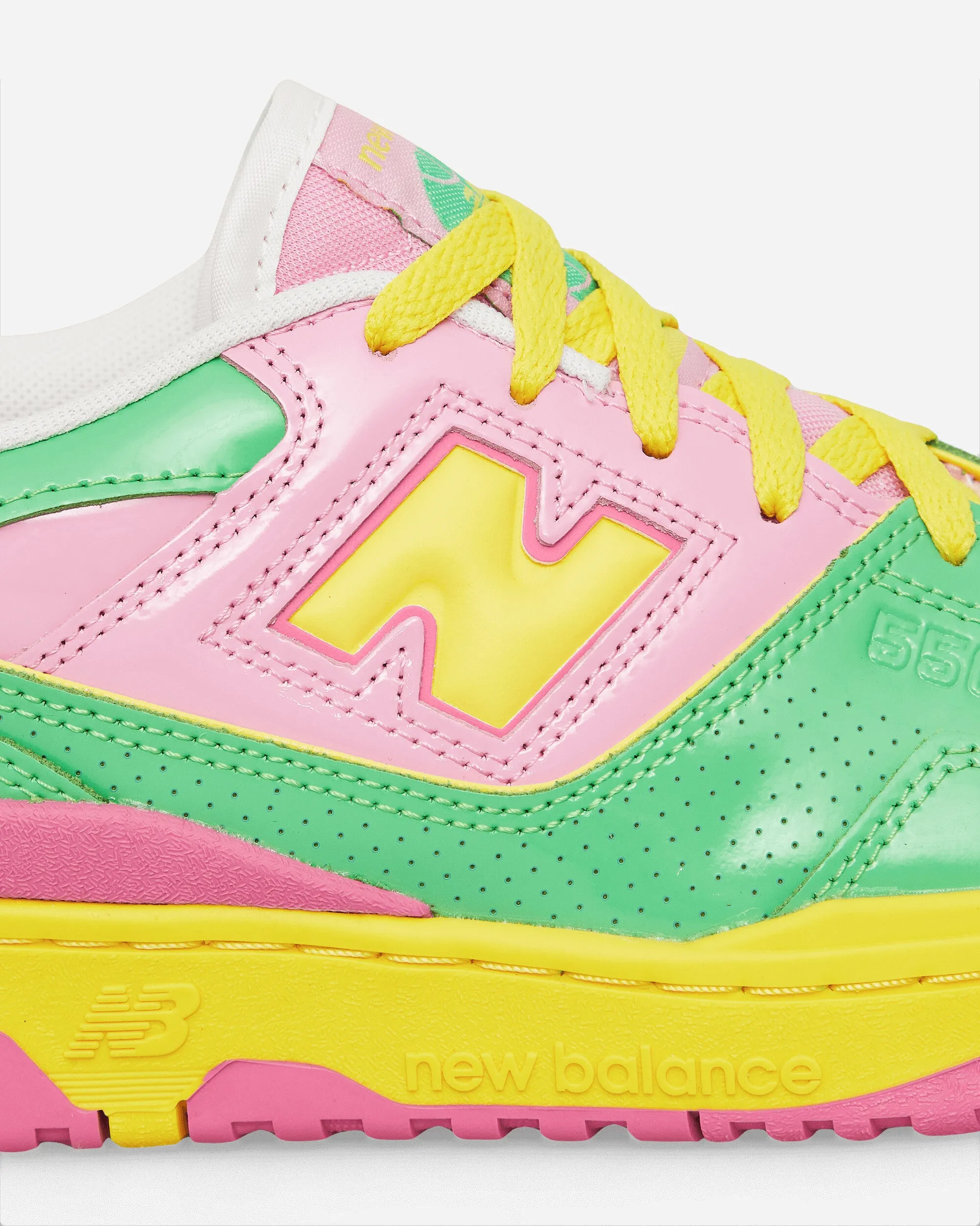 550 Sneakers Rose / Vert / Citron vert