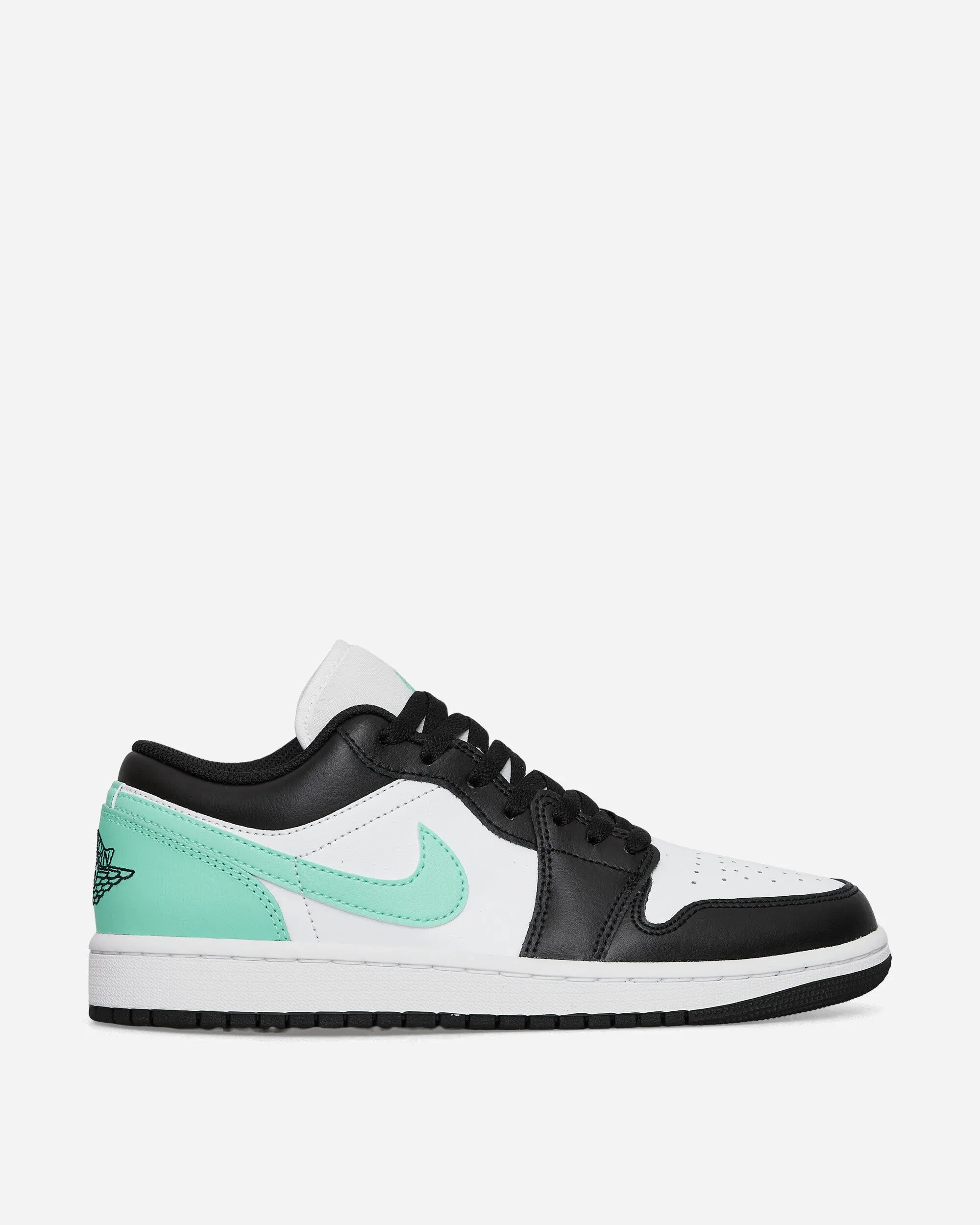 Baskets Air Jordan 1 Low Blanc / Noir / Vert Fluorescent