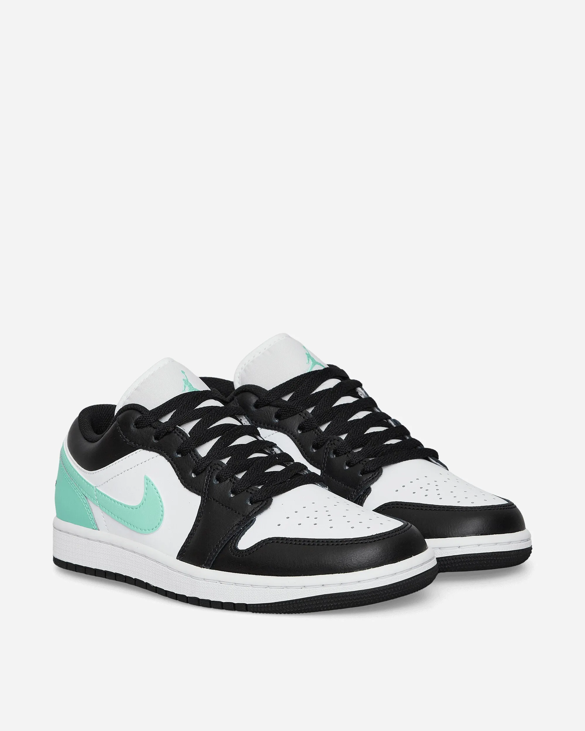 Baskets Air Jordan 1 Low Blanc / Noir / Vert Fluorescent