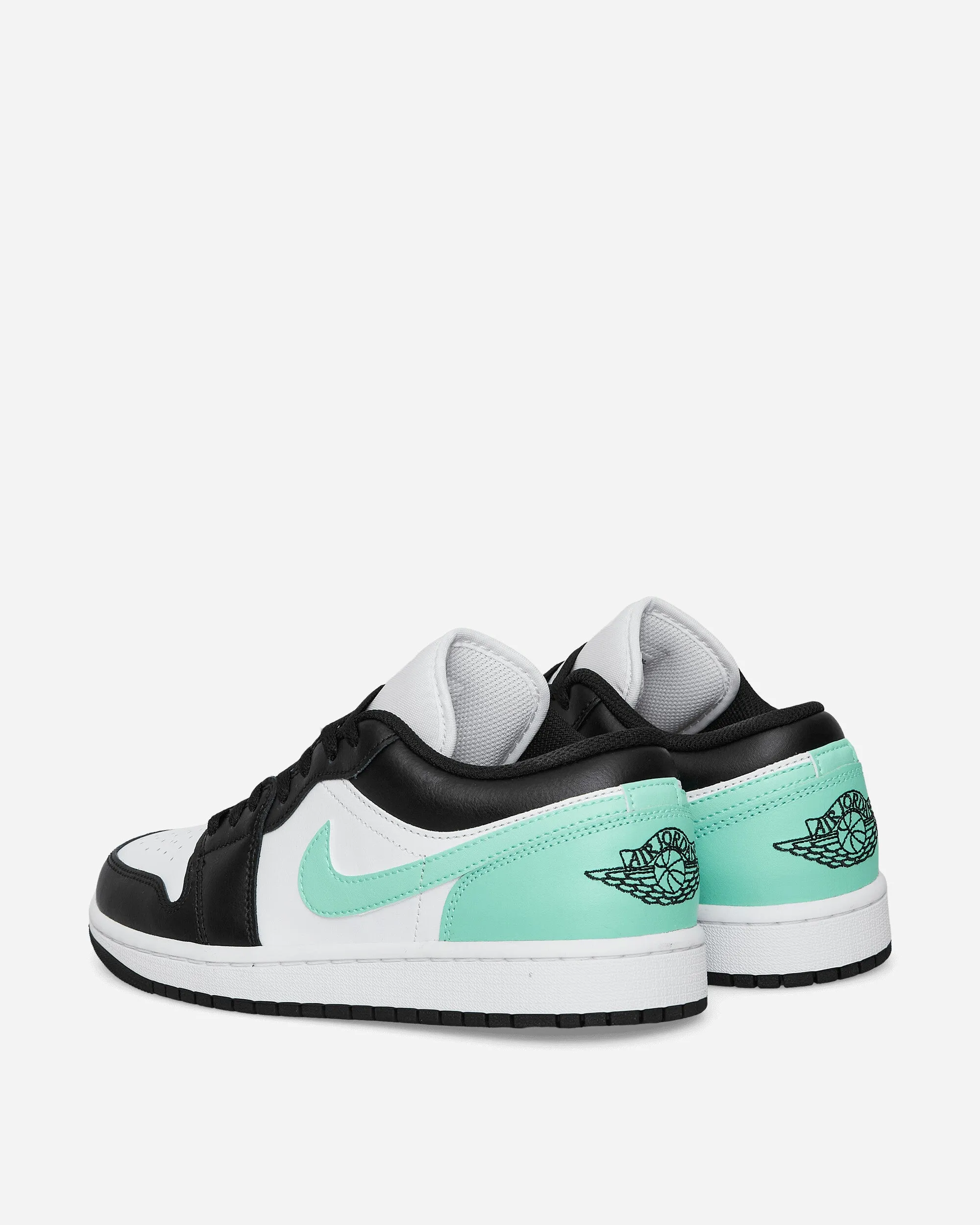 Baskets Air Jordan 1 Low Blanc / Noir / Vert Fluorescent