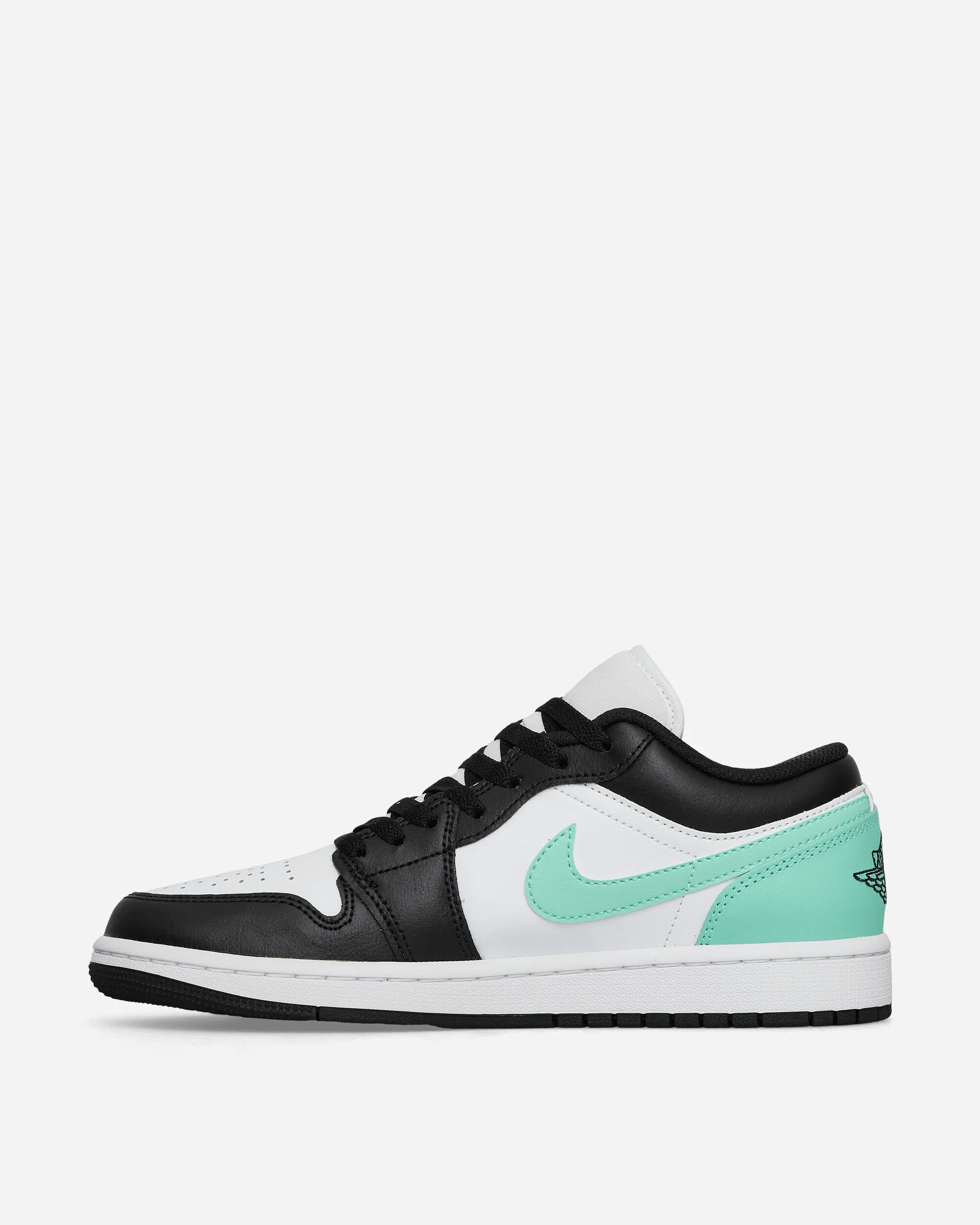 Baskets Air Jordan 1 Low Blanc / Noir / Vert Fluorescent