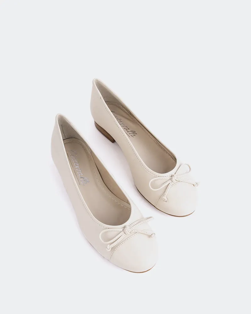Alona Cuir Blanc Cassé