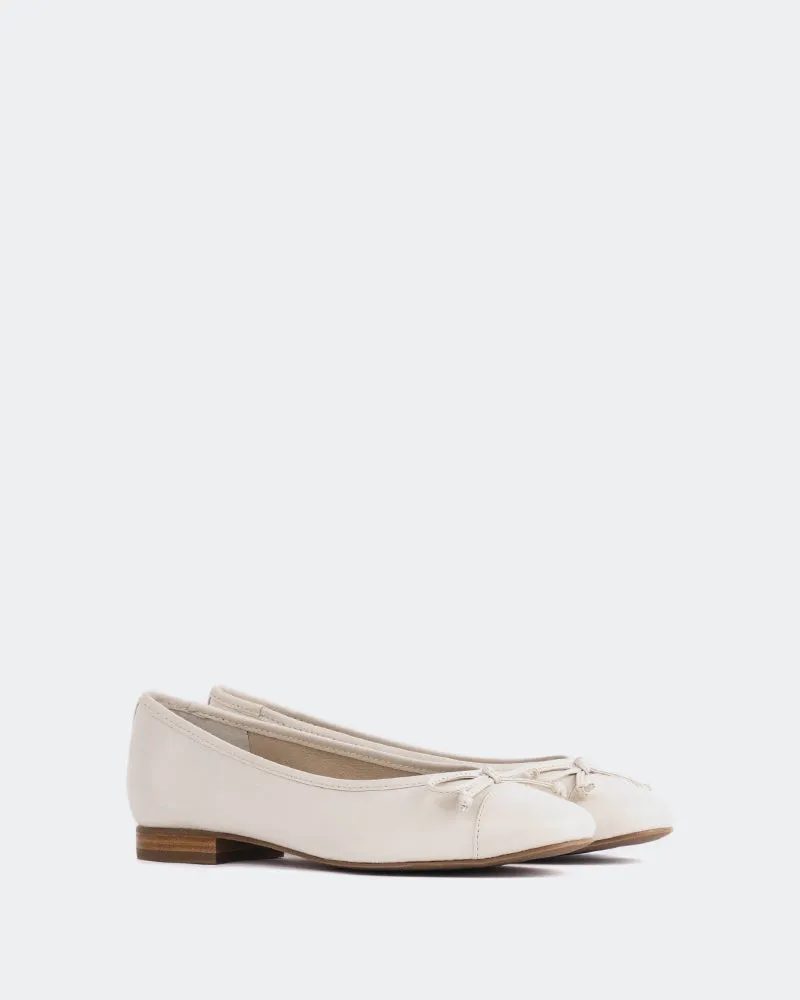 Alona Cuir Blanc Cassé