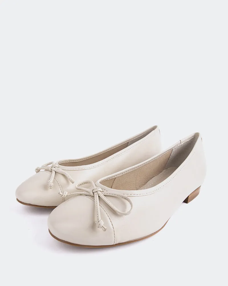 Alona Cuir Blanc Cassé
