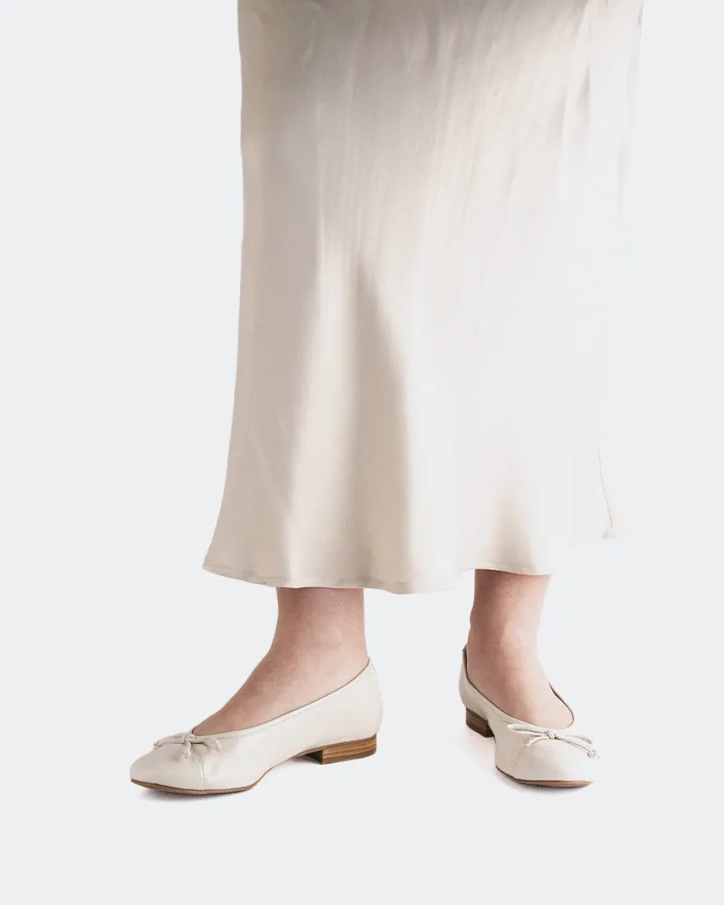 Alona Cuir Blanc Cassé