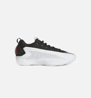 Chaussure de Basketball Anthony Edwards 1 Low Homme - Blanc/Noir de Base/Rouge Lucide