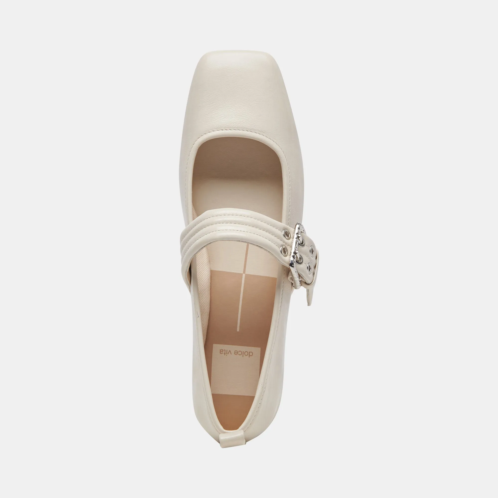 ARORA BALLERINES IVOIRE VERNIS FROISSÉ