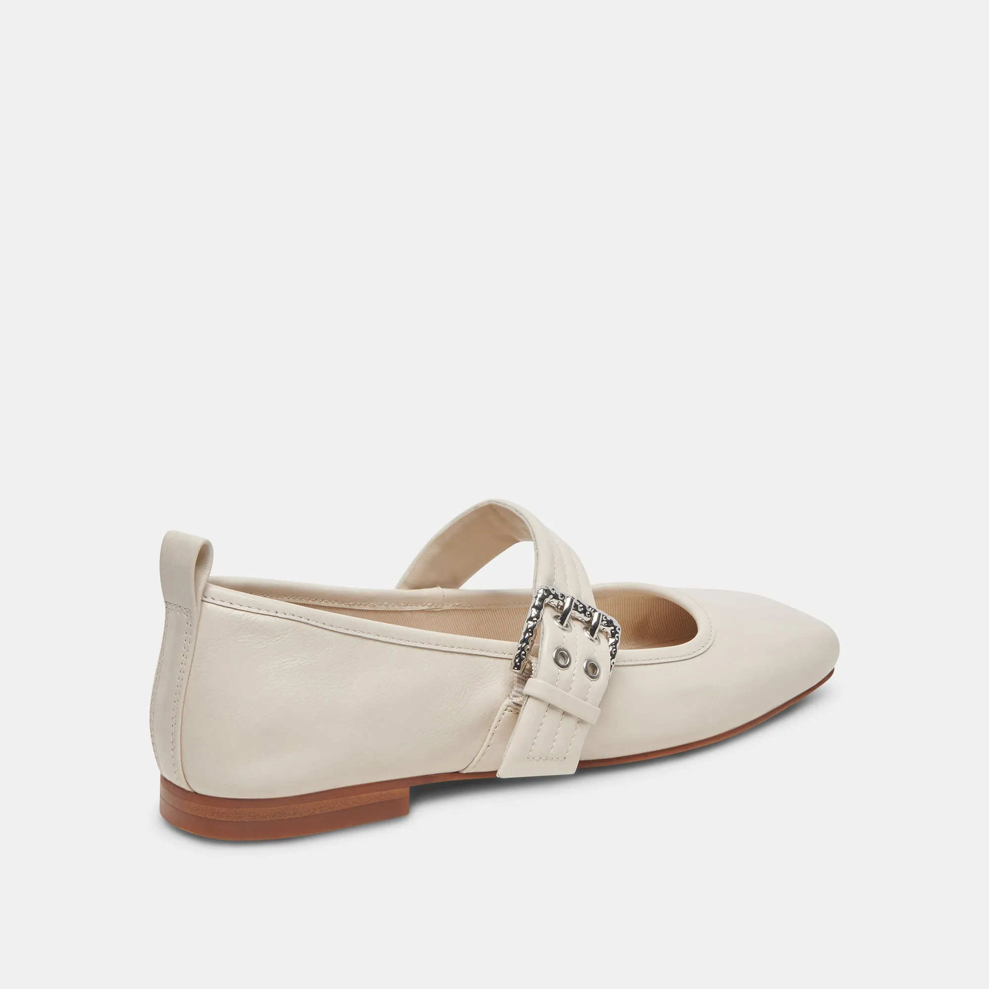 ARORA BALLERINES IVOIRE VERNIS FROISSÉ