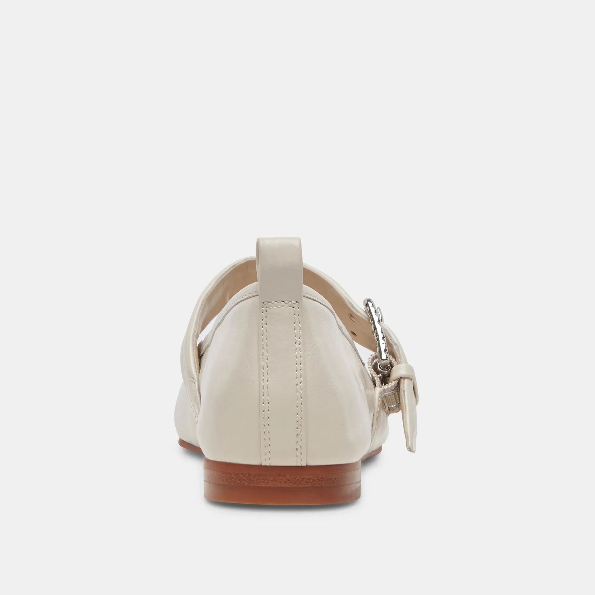ARORA BALLERINES IVOIRE VERNIS FROISSÉ