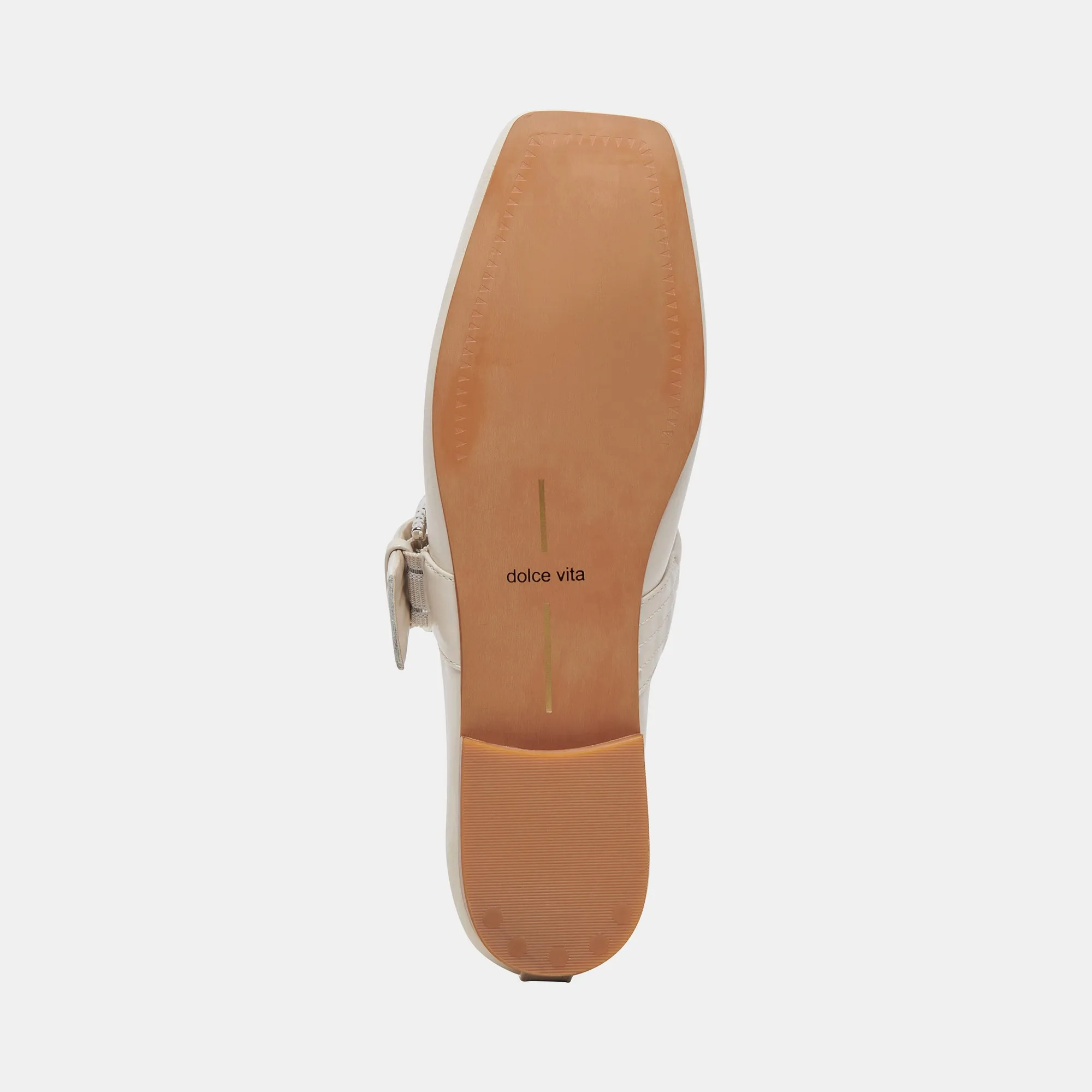 ARORA BALLERINES IVOIRE VERNIS FROISSÉ
