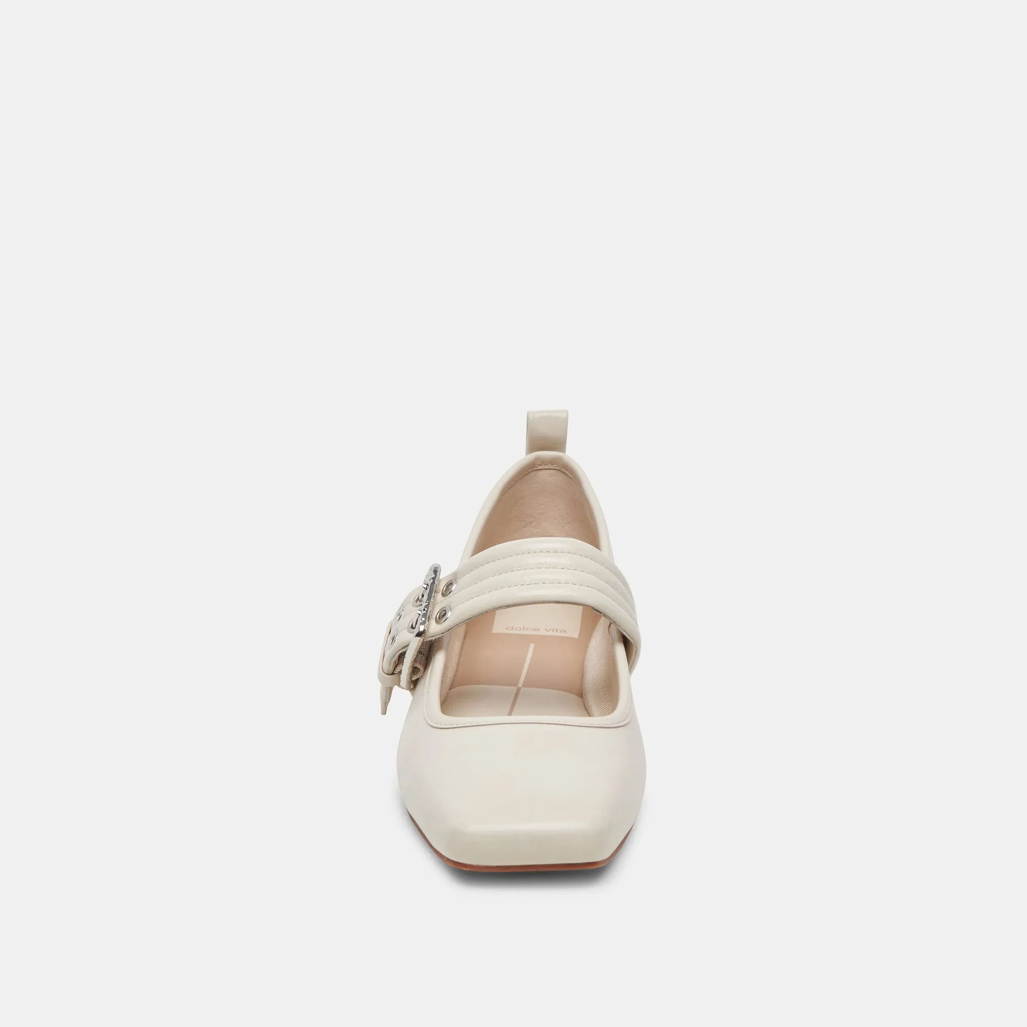 ARORA BALLERINES IVOIRE VERNIS FROISSÉ