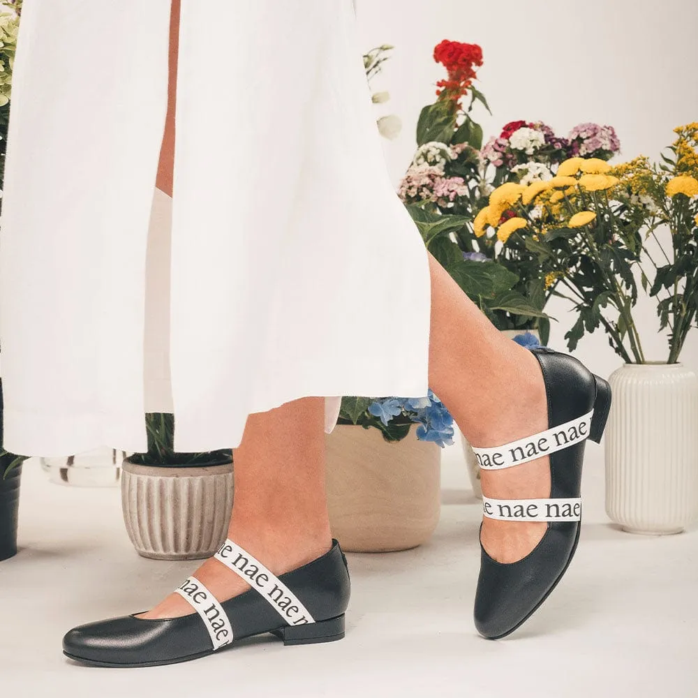 Escarpins à bride élastique en similicuir végan Aure Vegan | Noir