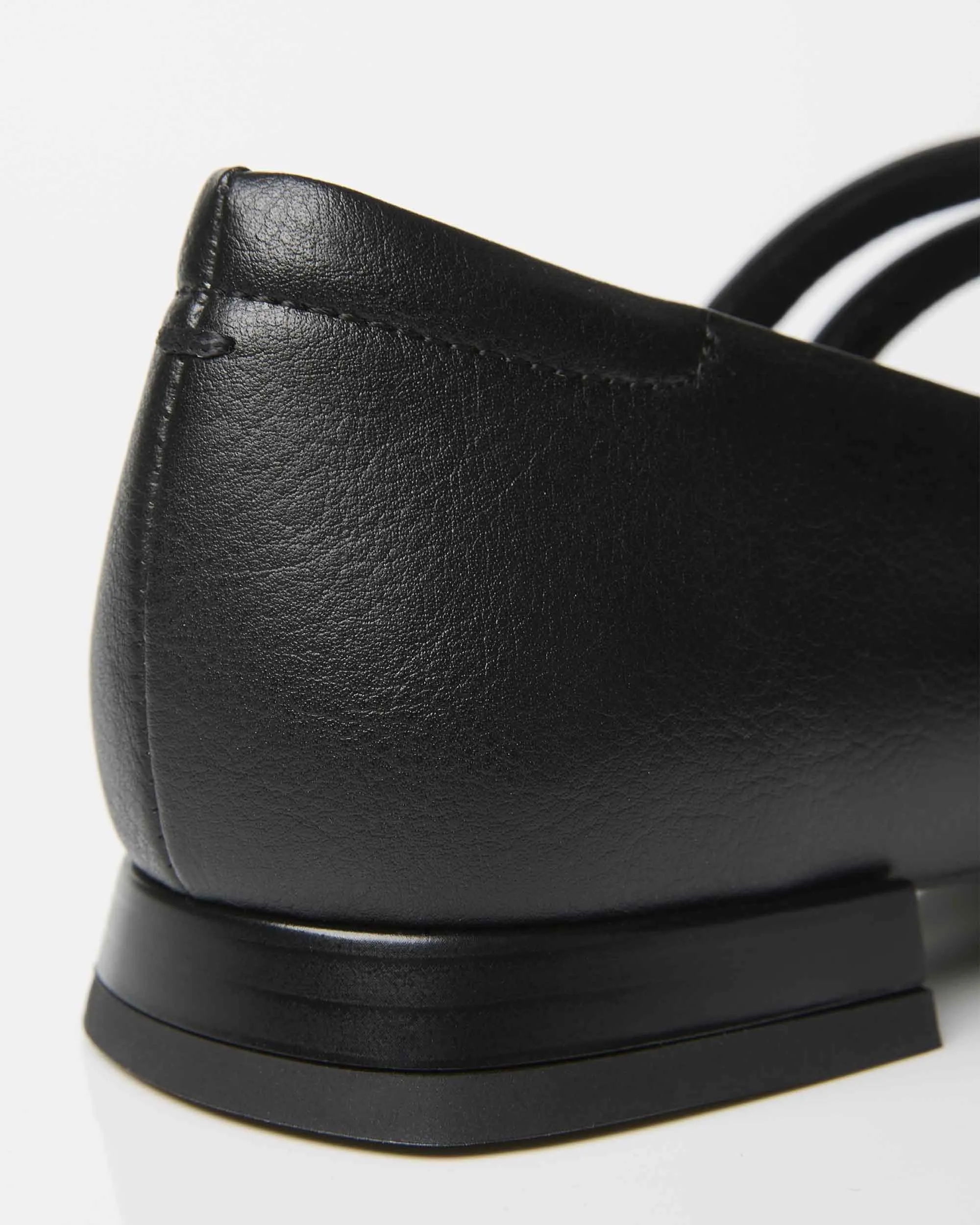 Escarpins Mary Jane Vegan en Cuir de Raisin Blackberry | Noir