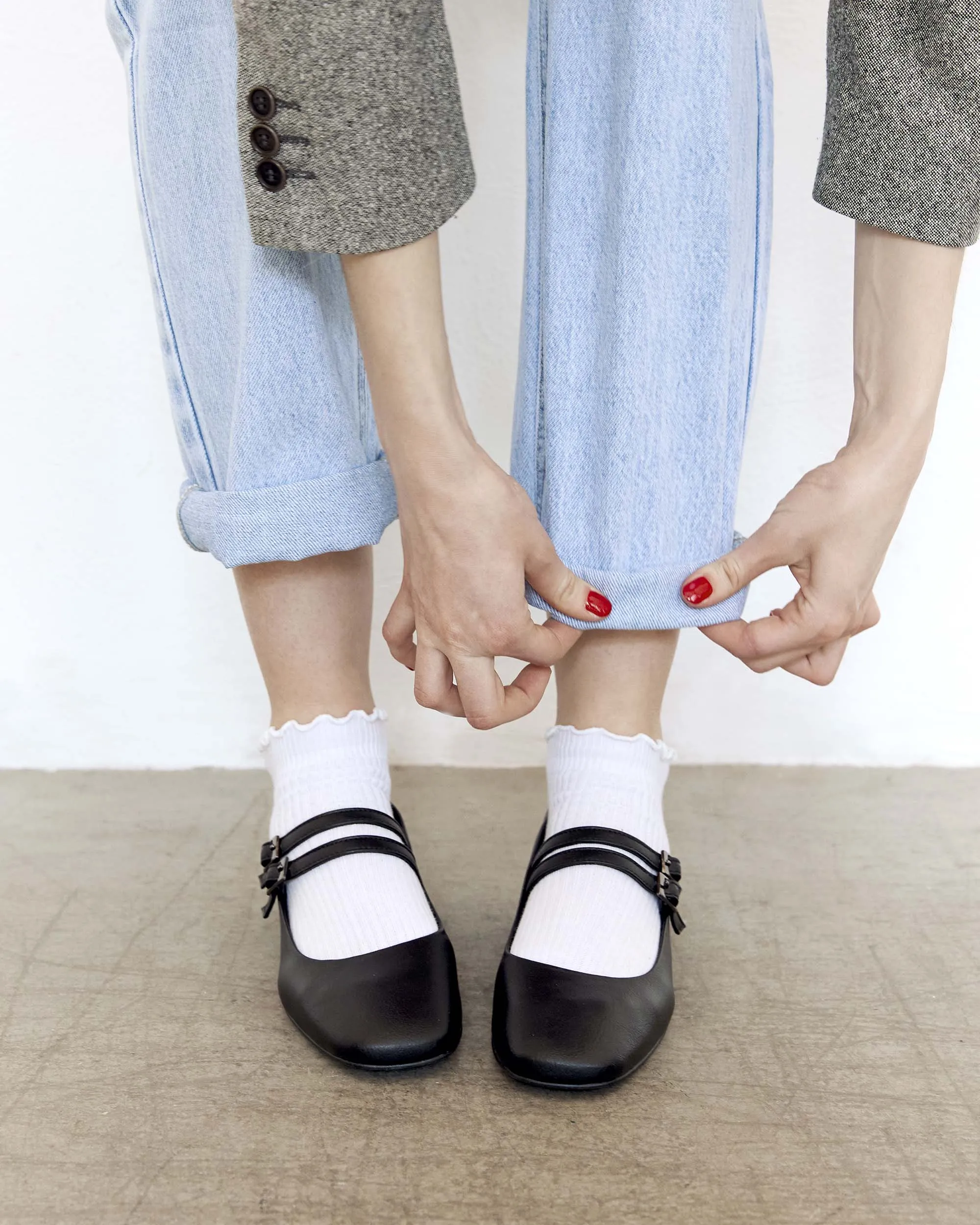 Escarpins Mary Jane Vegan en Cuir de Raisin Blackberry | Noir