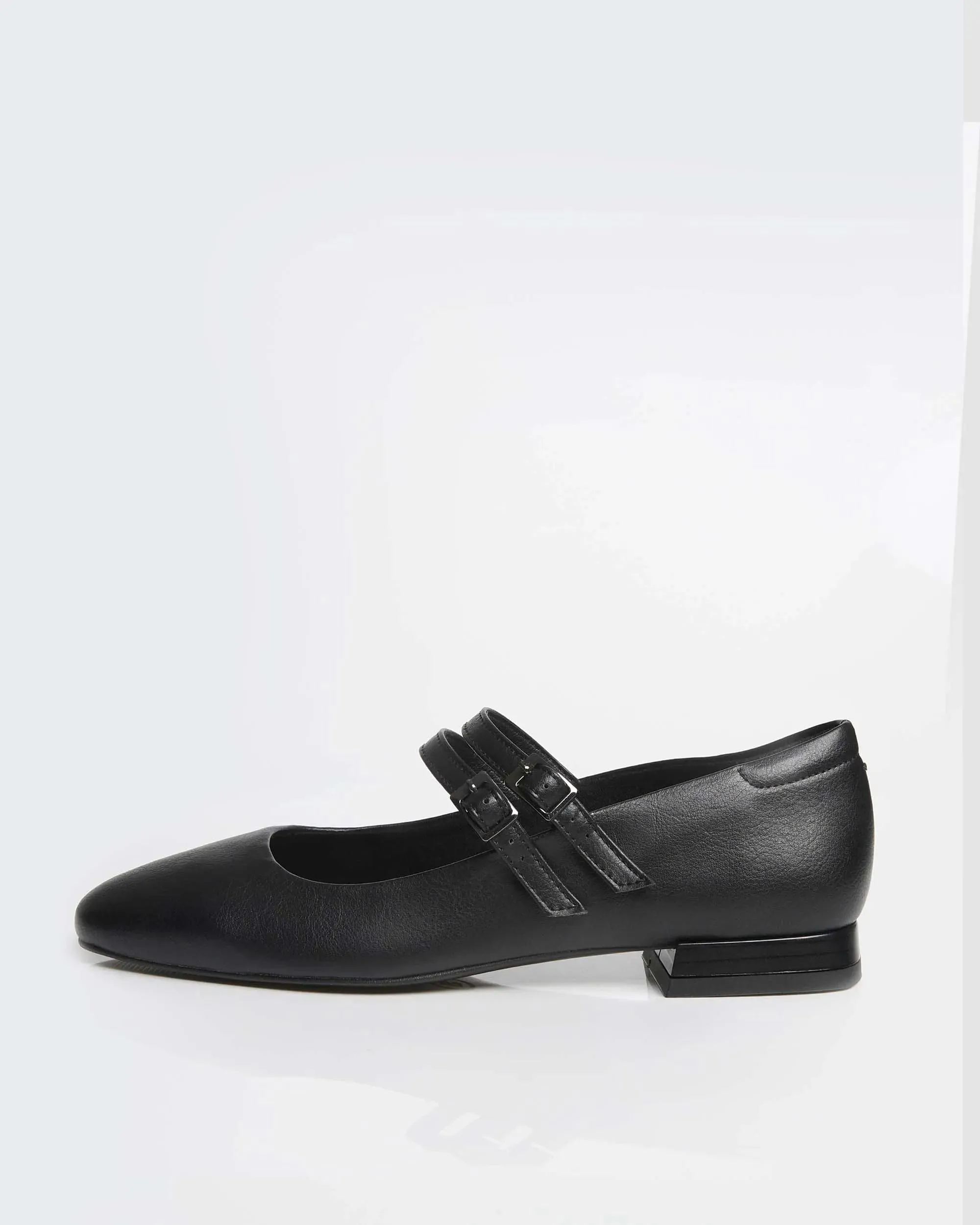 Escarpins Mary Jane Vegan en Cuir de Raisin Blackberry | Noir