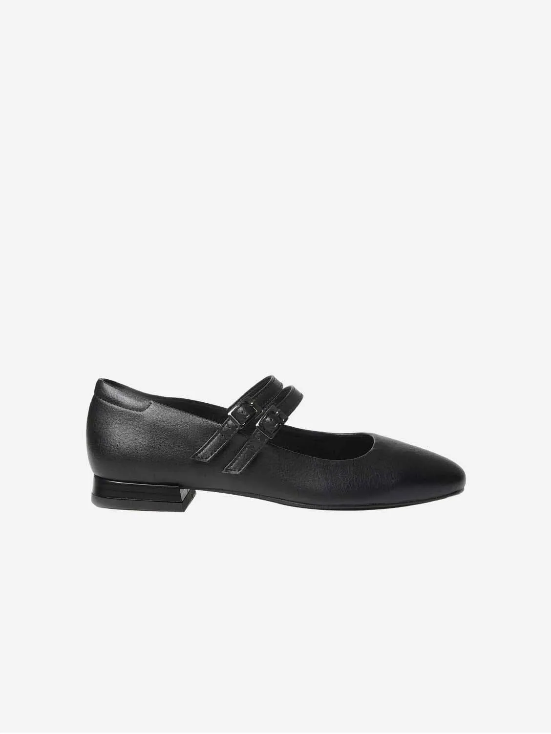 Escarpins Mary Jane Vegan en Cuir de Raisin Blackberry | Noir