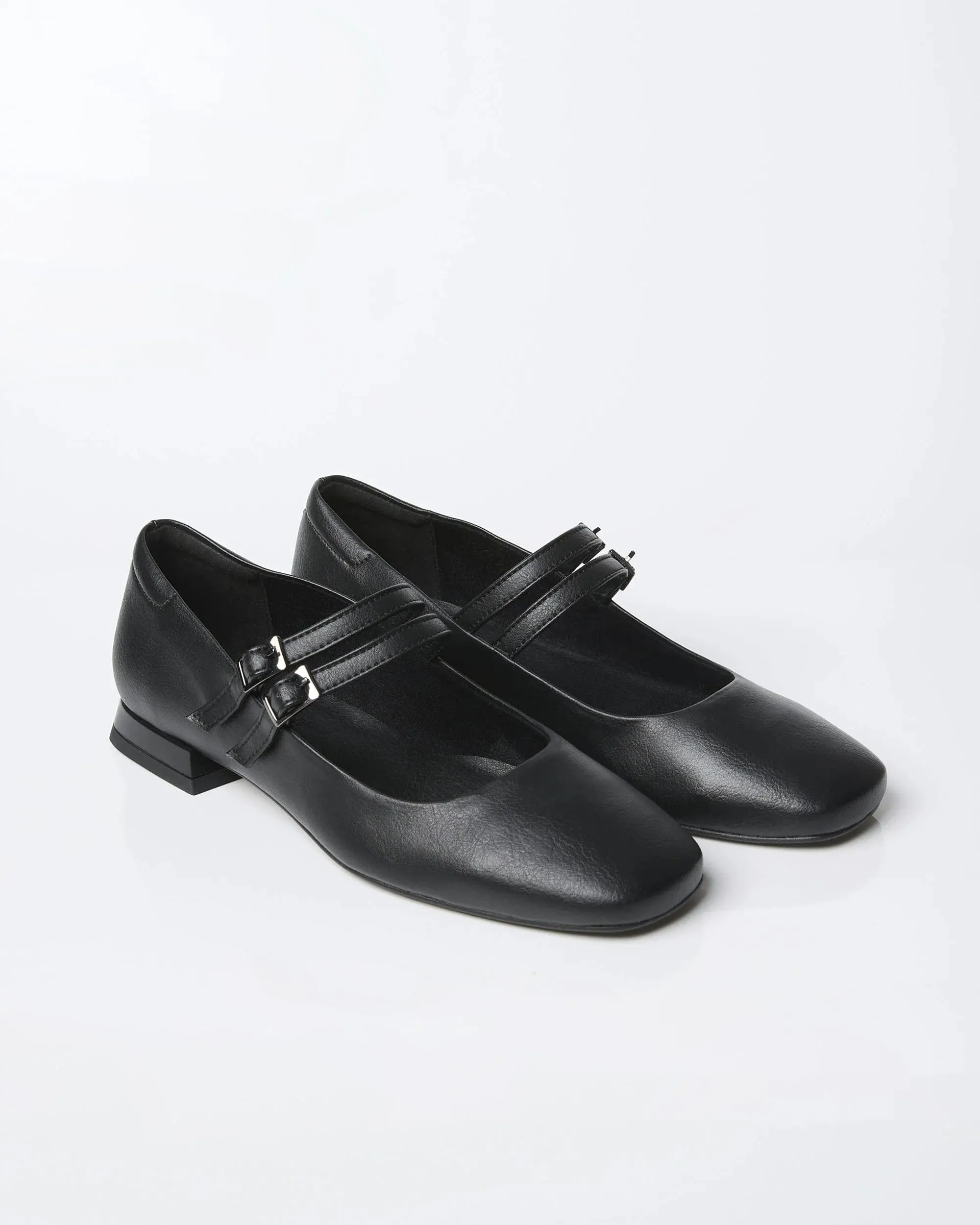 Escarpins Mary Jane Vegan en Cuir de Raisin Blackberry | Noir