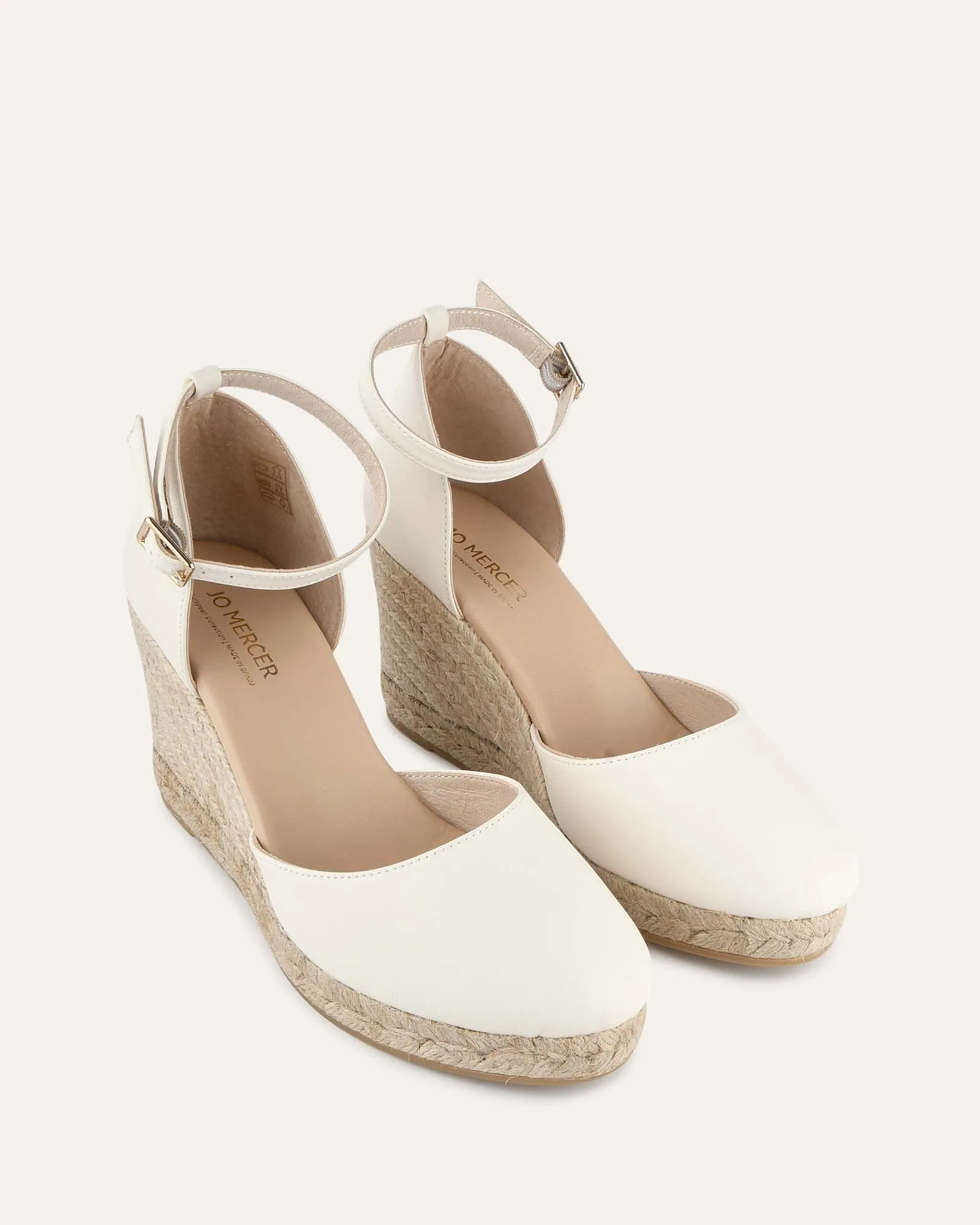CAIRO ESCARPINS À TALONS HAUTS EN CUIR BLANC CASSÉ