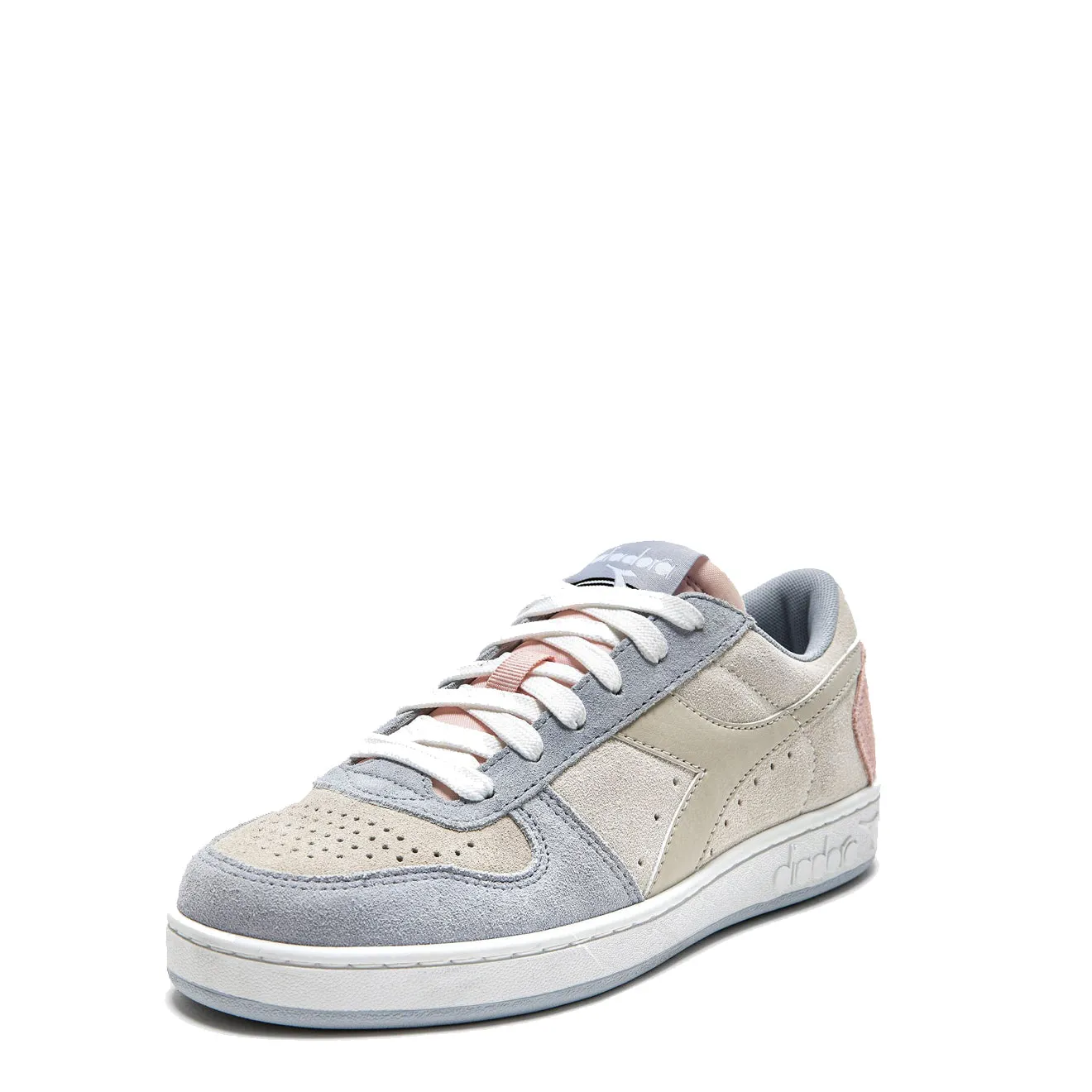 Diadora Magic Basket Low Suede pour Femme Glace Arctique / Blanc Murmuré