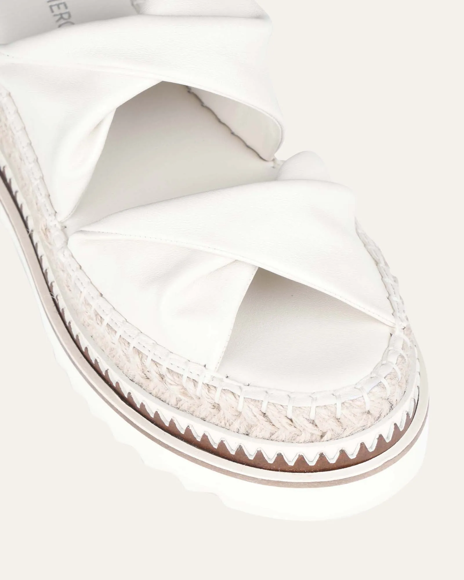 ELENA ESPADRILLES À LACETS EN CUIR BLANC