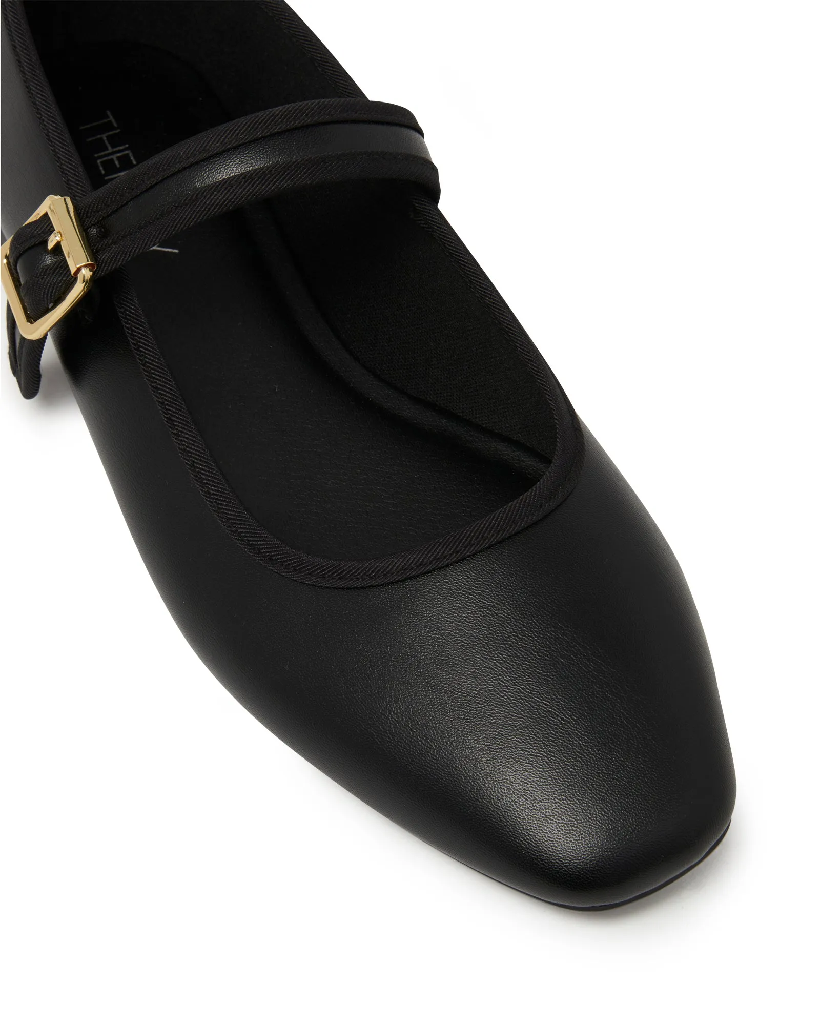 Faze Ballerine Noir Lisse