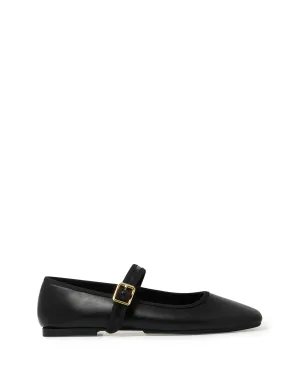 Faze Ballerine Noir Lisse