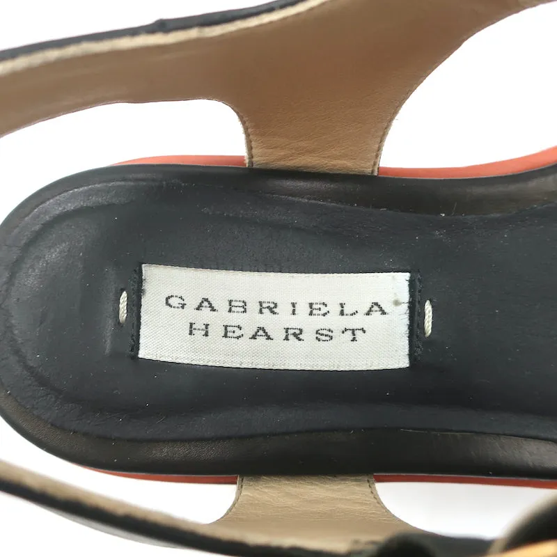 Gabriela Hearst Sandales Plateforme Espadrille en Cuir Noir Ryka Taille 36