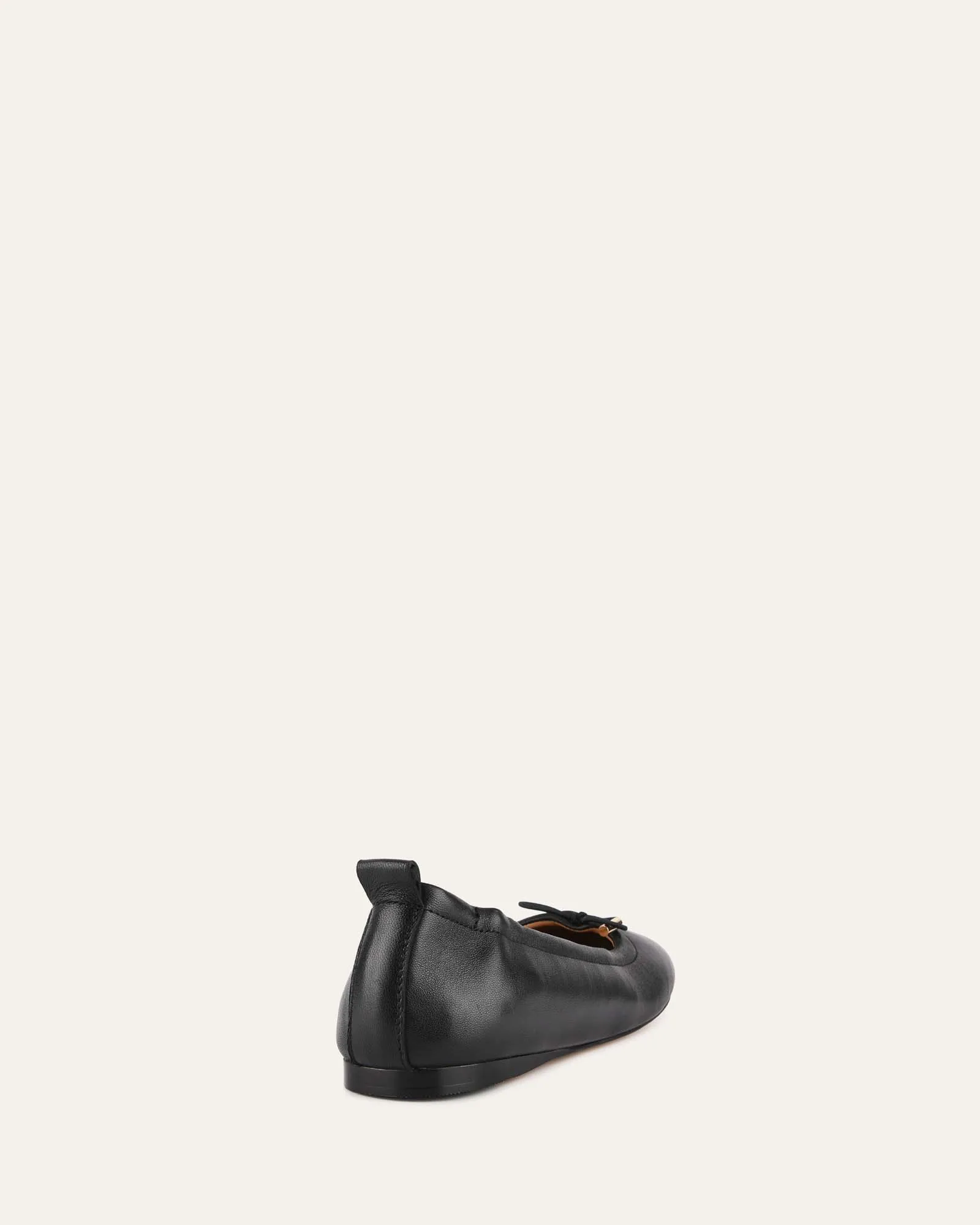 JOLIE BALLERINES DÉCONTRACTÉES EN CUIR NOIR