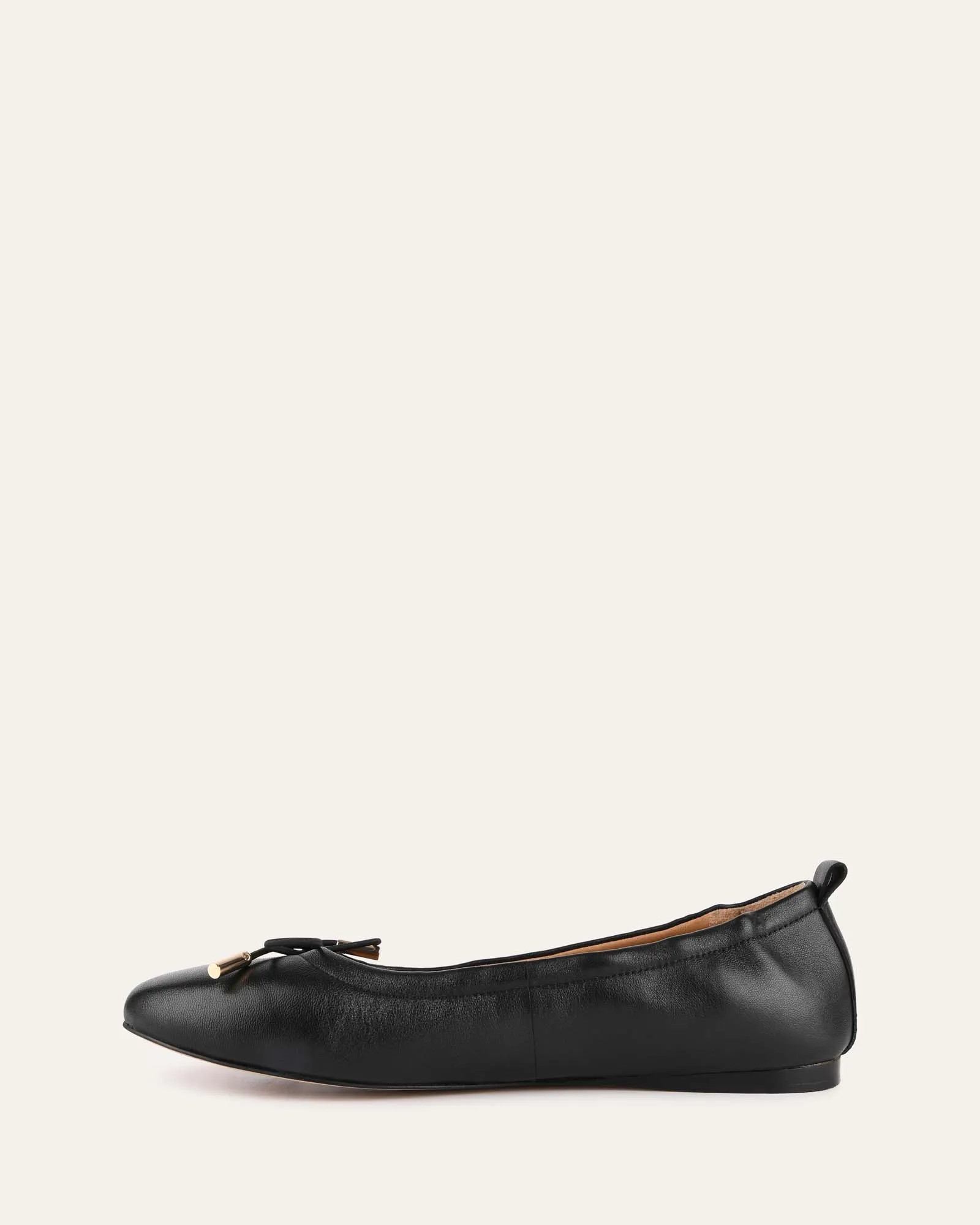 JOLIE BALLERINES DÉCONTRACTÉES EN CUIR NOIR