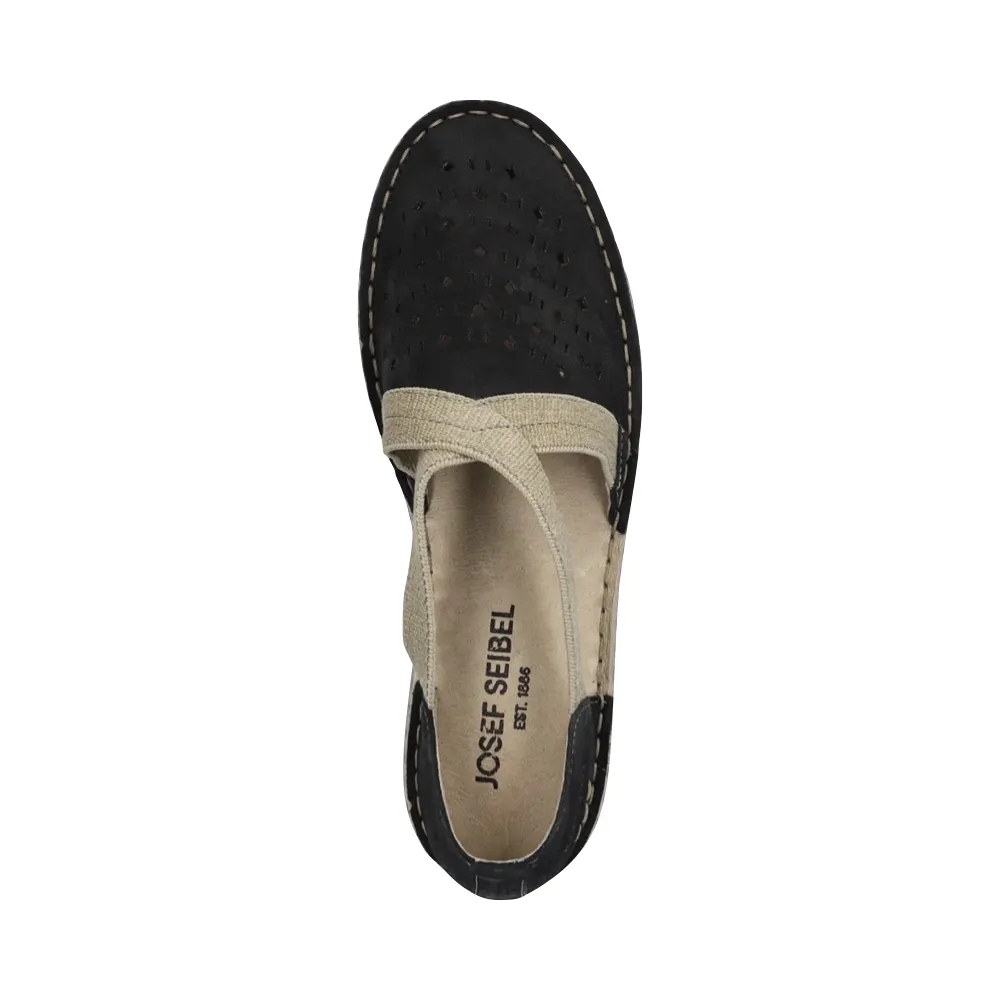 Josef Seibel Femme Sofie 44 Bride Croisée Mule en Noir