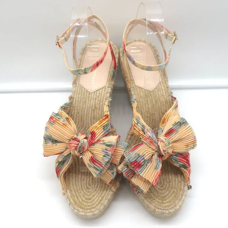 Loeffler Randall Charley Escarpins à Nœuds Floraux à Plateforme Espadrille Taille 10.5 NEUF