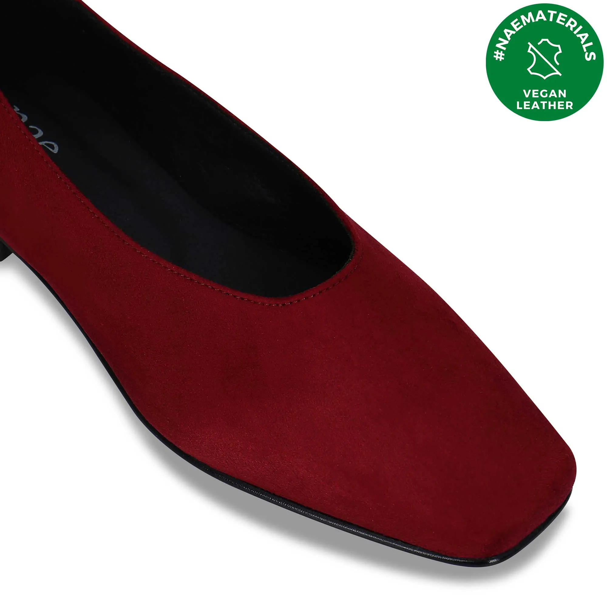Melita Ballerines Femme en Suédine Végan | Bordeau