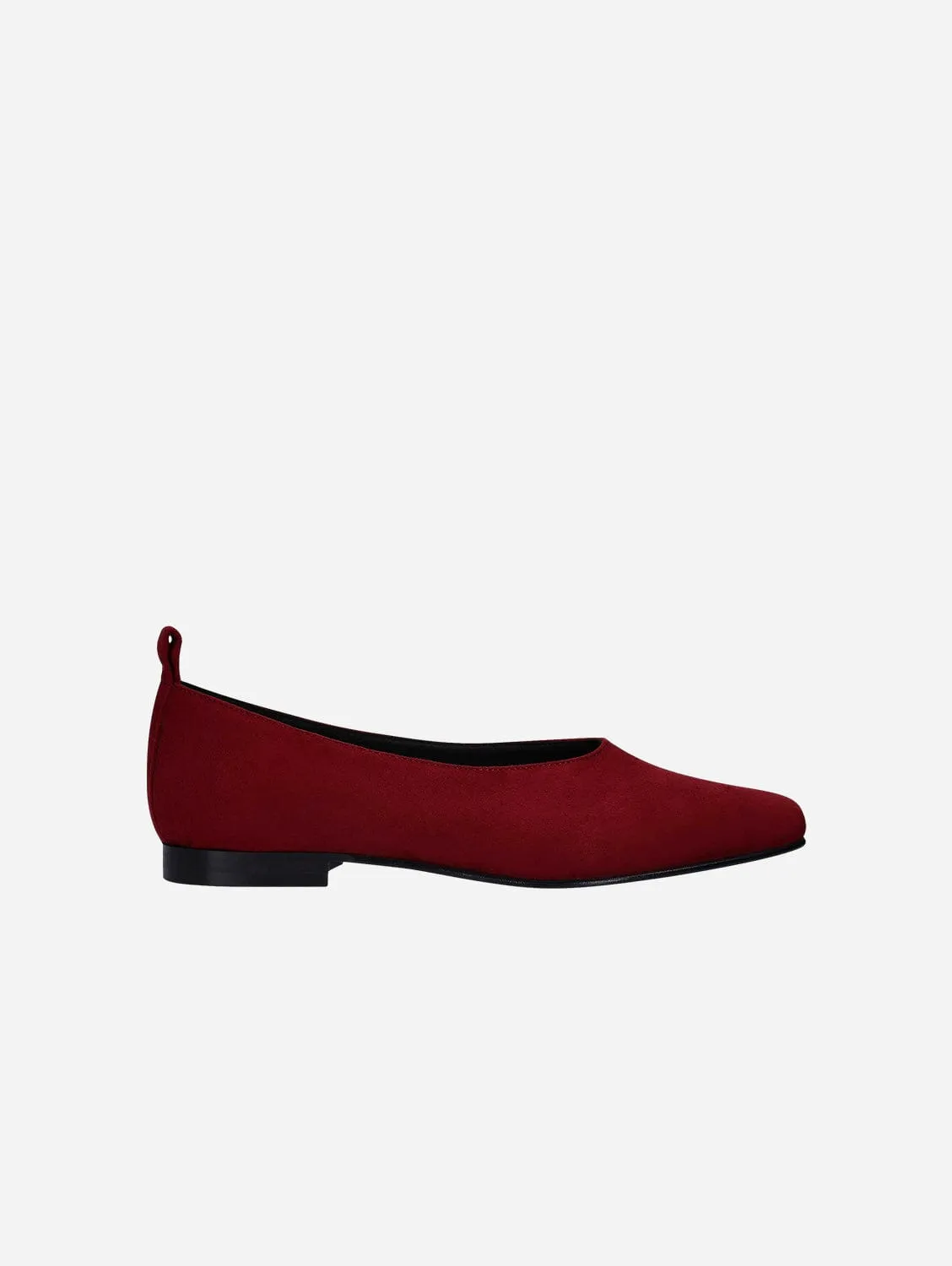 Melita Ballerines Femme en Suédine Végan | Bordeau