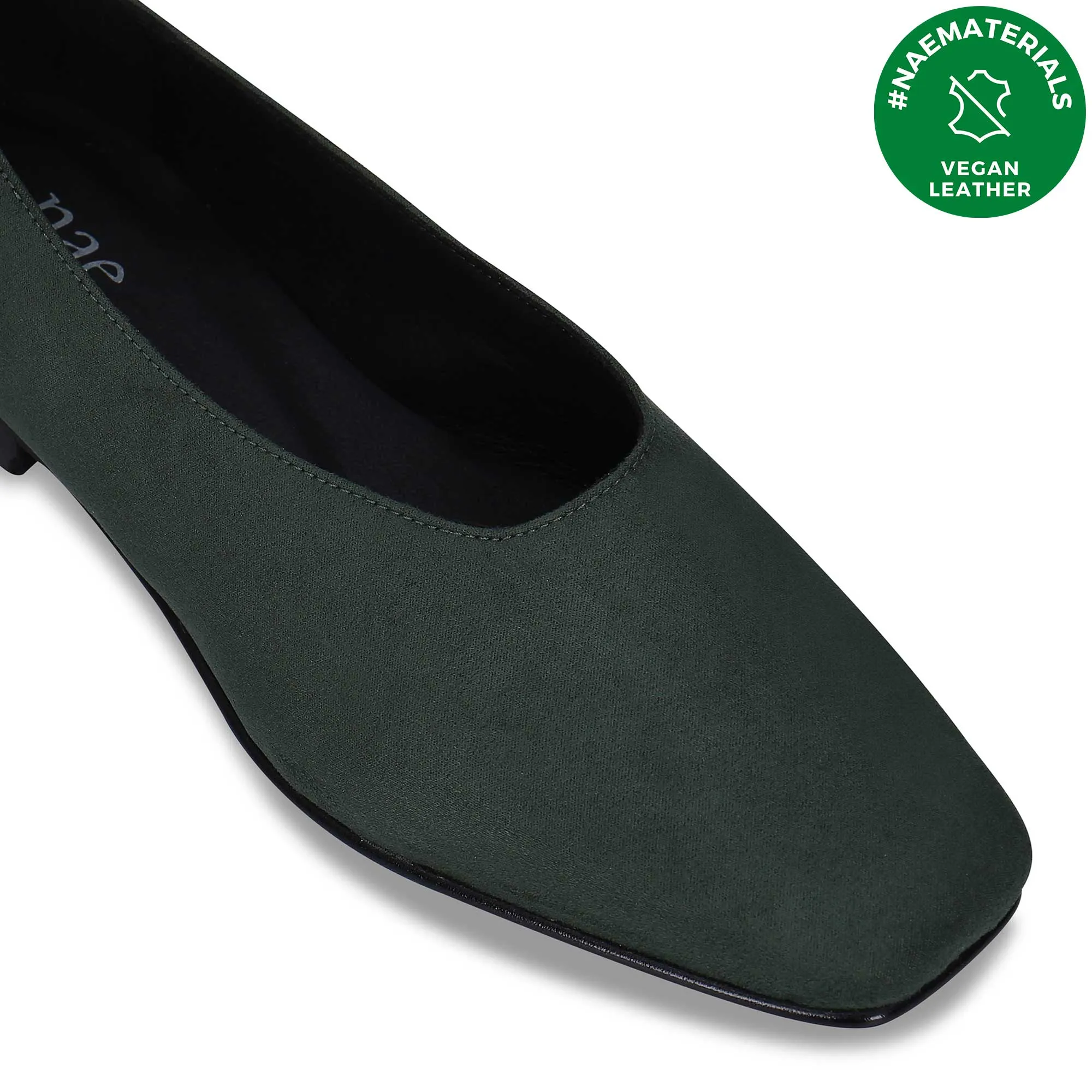 Melita Ballerines Femme en Suédine Végan | Vert