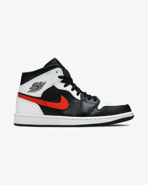 NIKE AIR JORDAN1 MID NOIR ROUGE CHILI