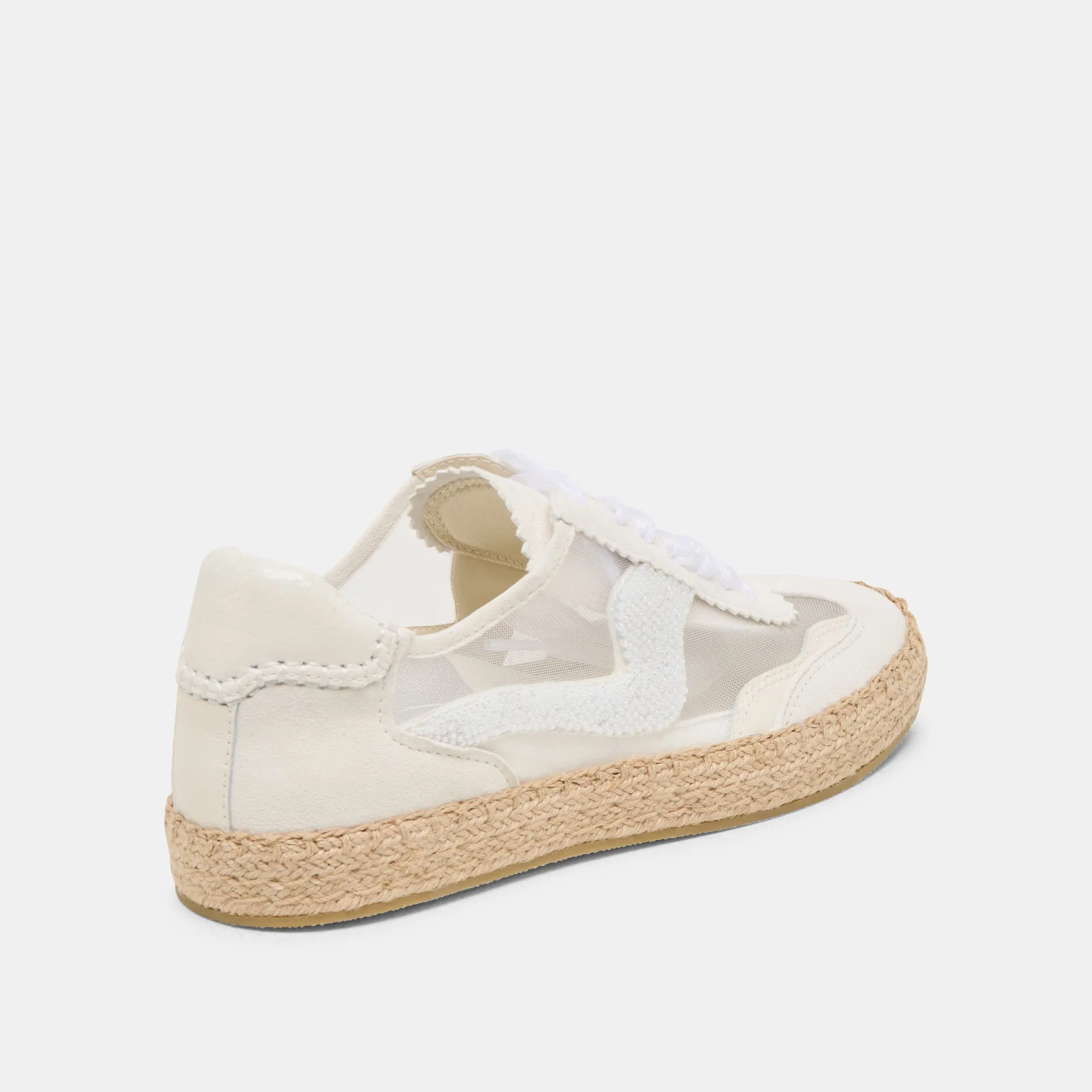 AVIS ESPADRILLE SNEAKERS PERLÉES BLANC MAILLE