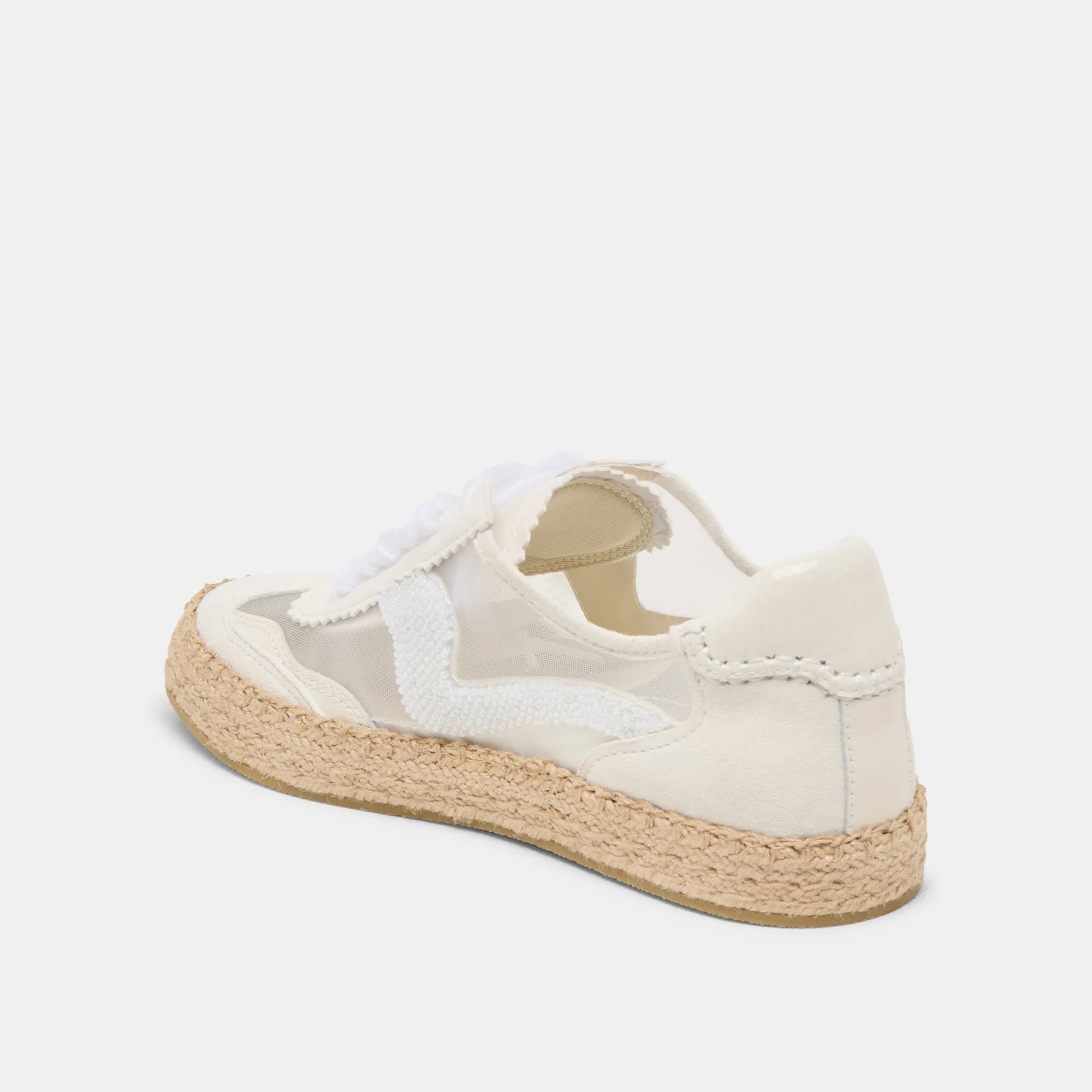 AVIS ESPADRILLE SNEAKERS PERLÉES BLANC MAILLE