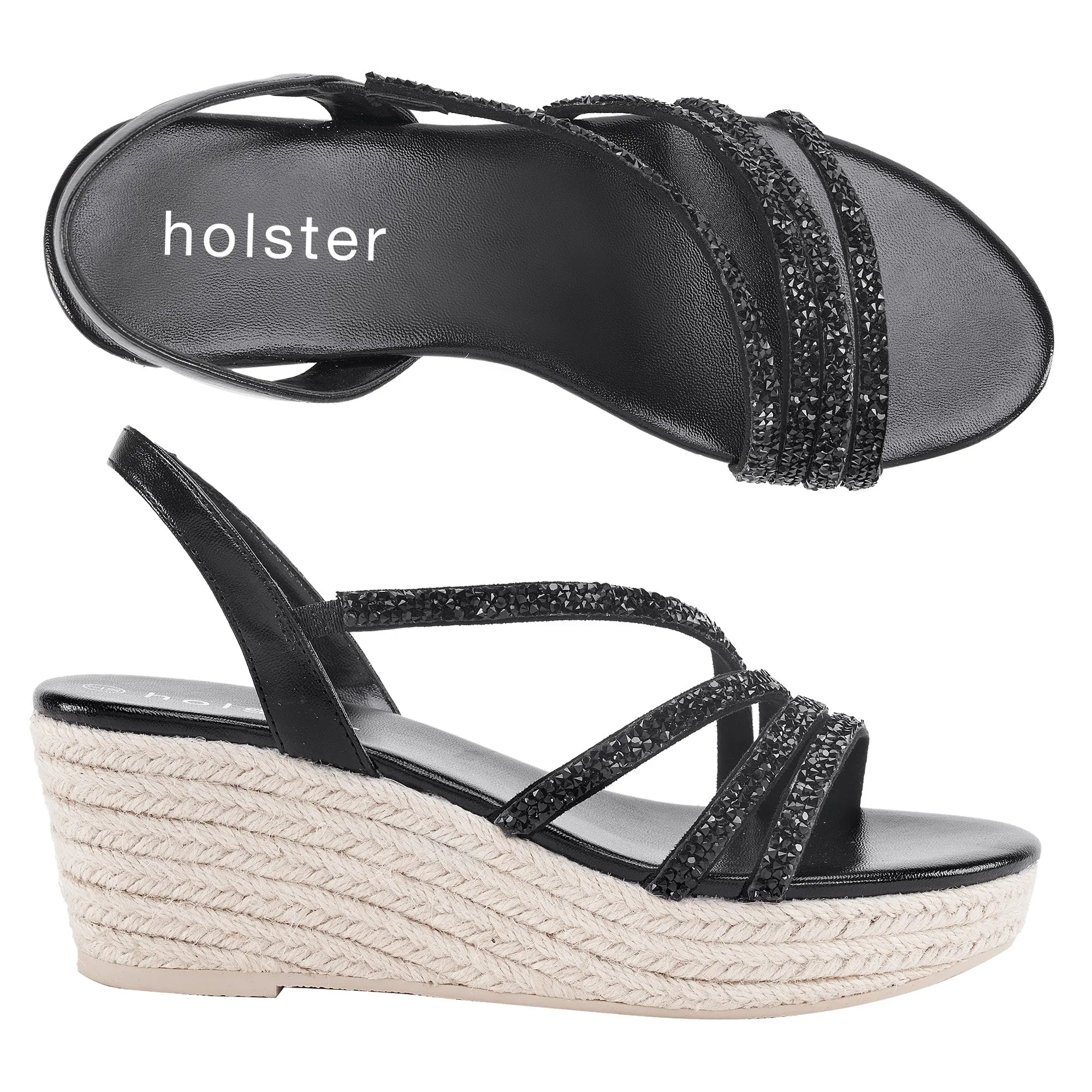 Lot d'espadrilles de fête - Noir/Argent