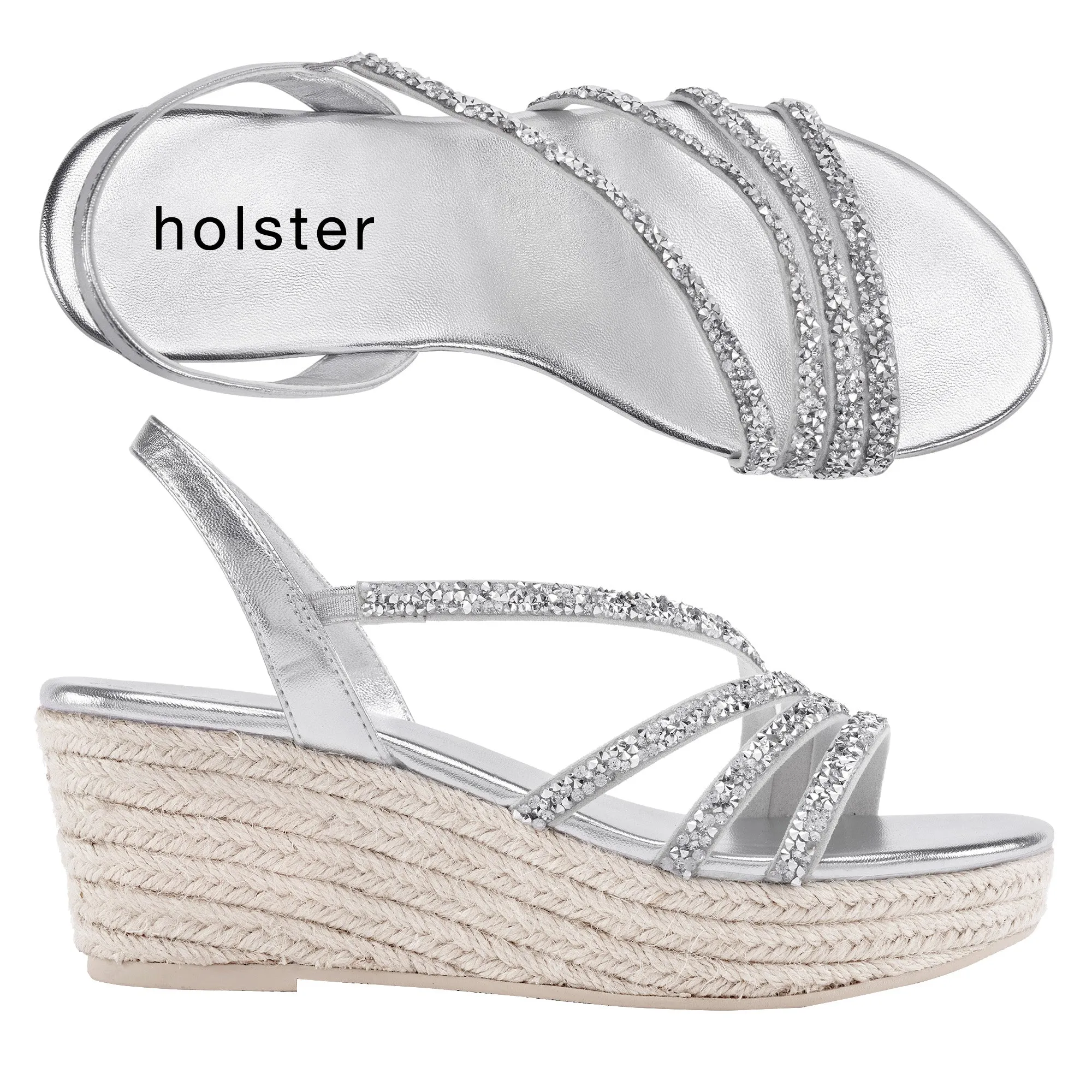 Lot d'espadrilles de fête - Noir/Argent
