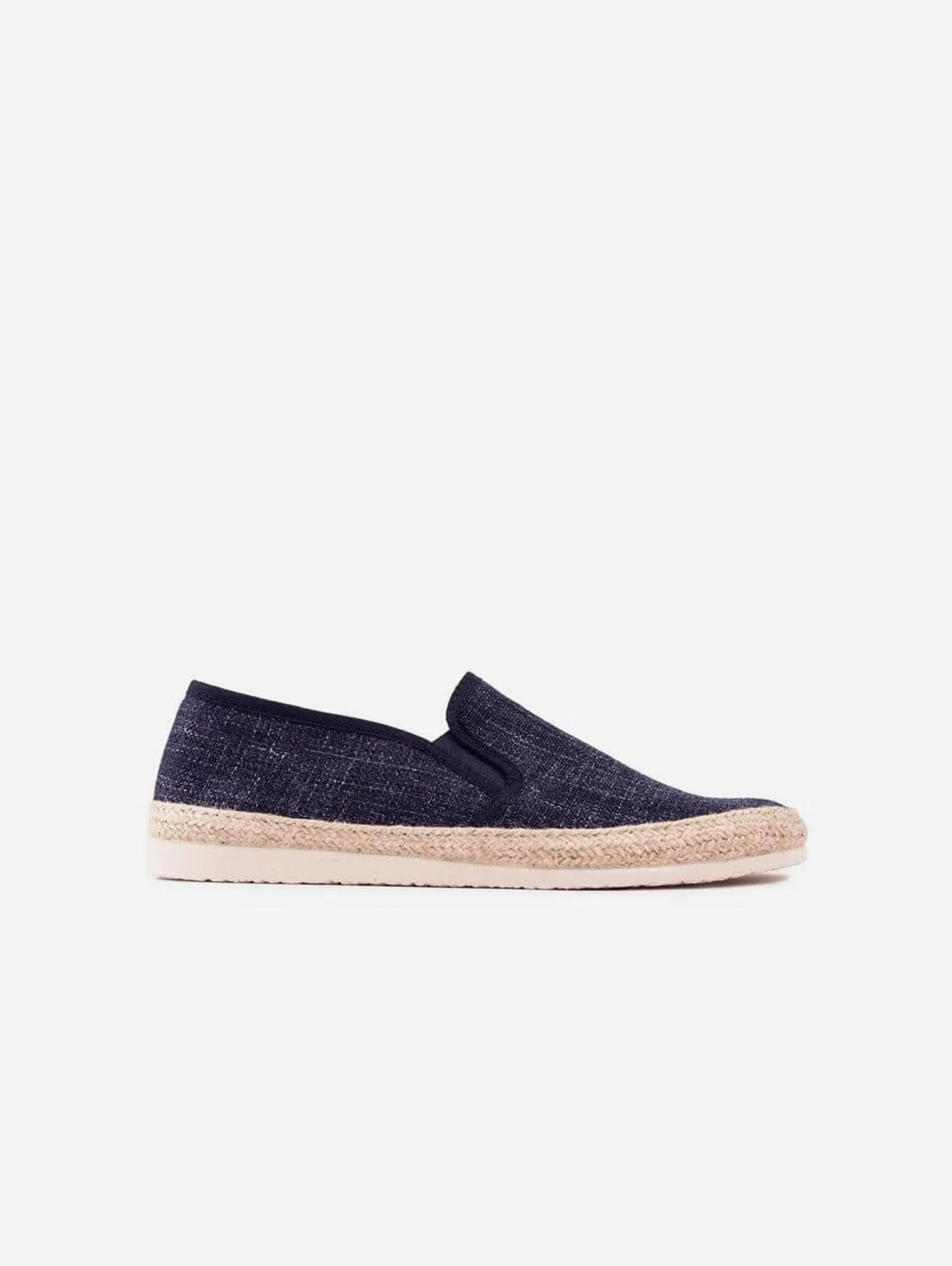 Espadrilles en coton recyclé pour hommes Pecan | Marine