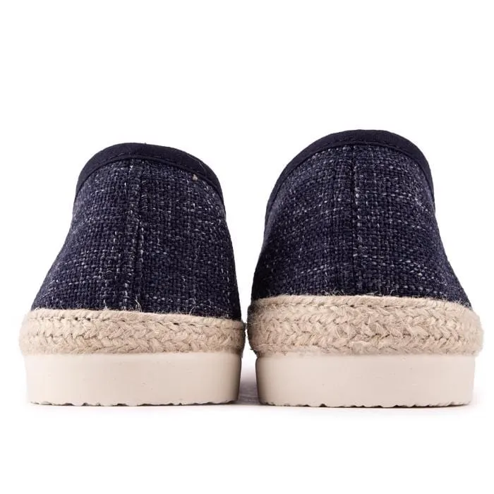 Espadrilles en coton recyclé pour hommes Pecan | Marine