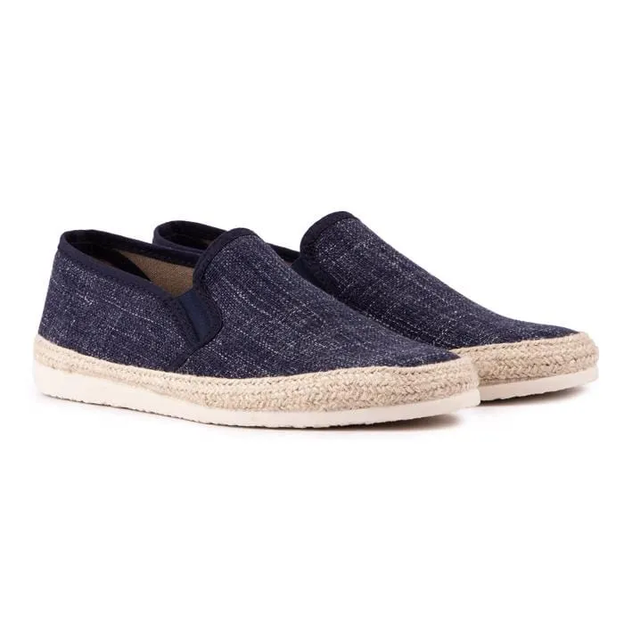 Espadrilles en coton recyclé pour hommes Pecan | Marine