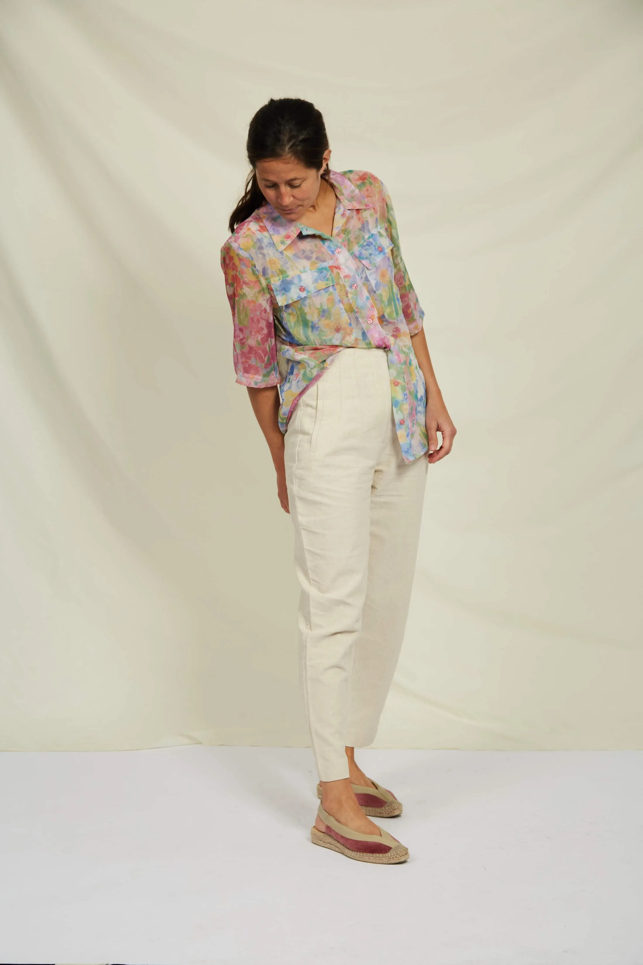 Sandales Espadrilles Vegan à Talon Velours Pedraza | Rose