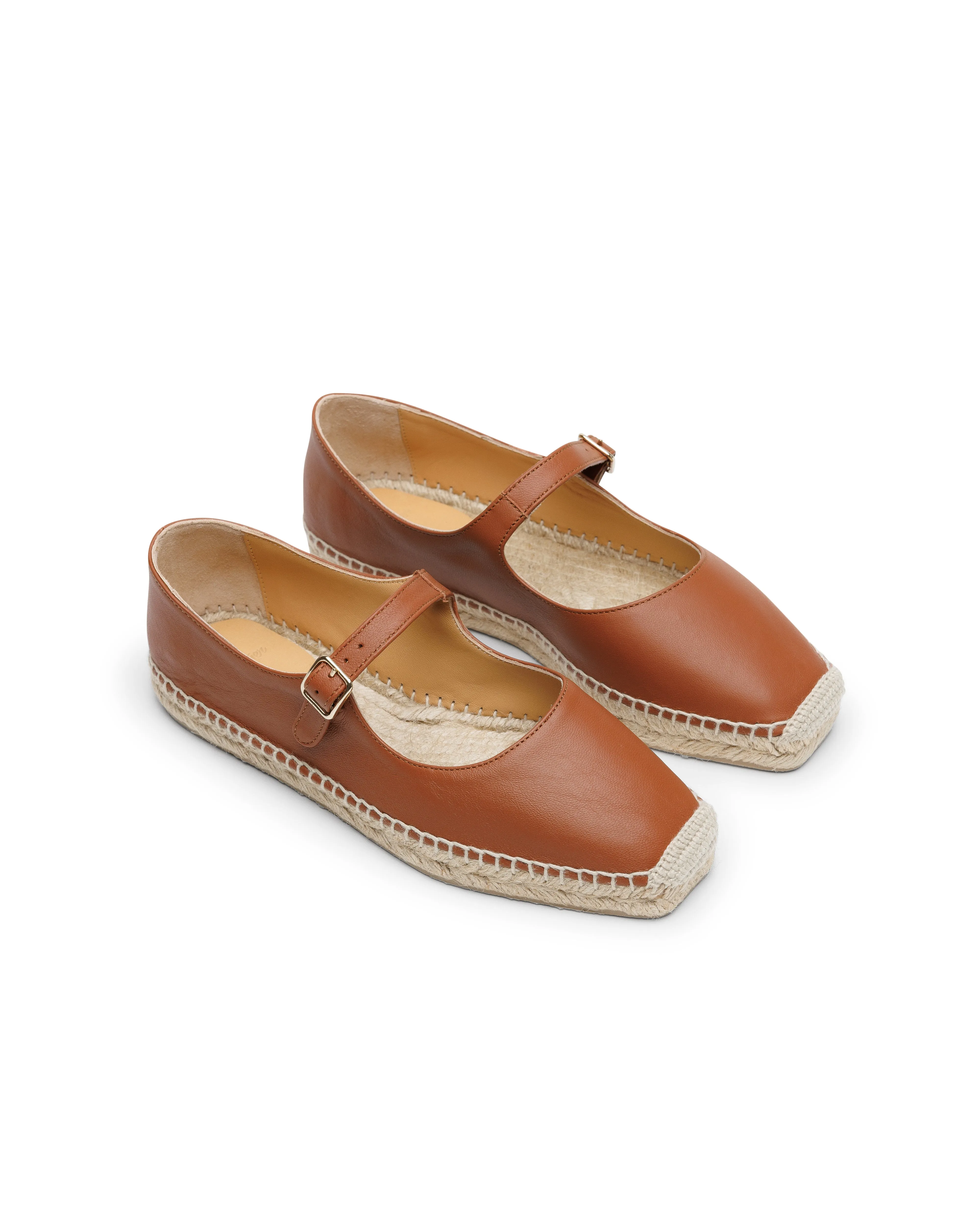 Pepa Mary Jane Cuero Espadrille