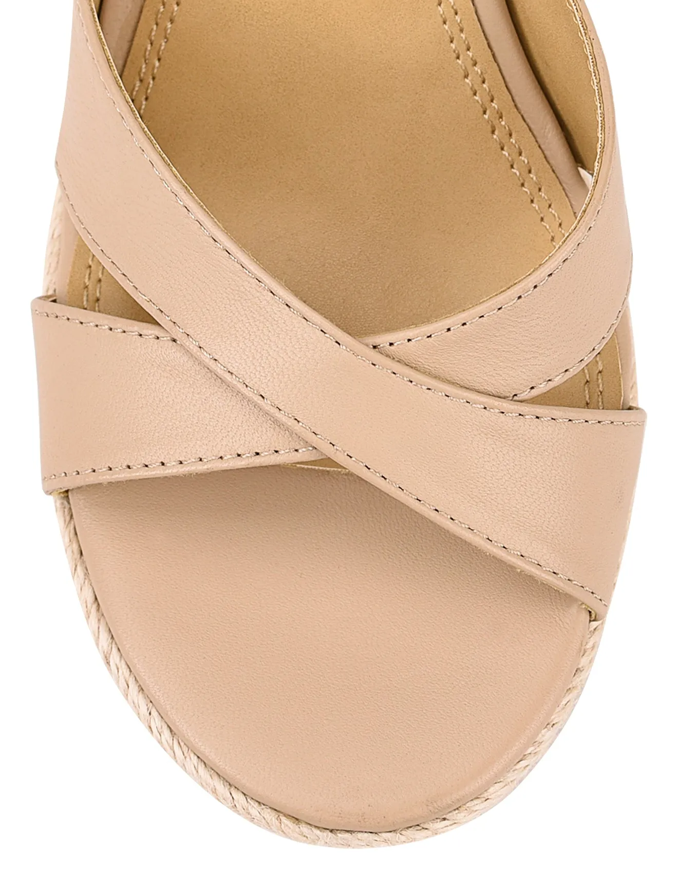 Remmie Rope Wedges - Cuir Nu