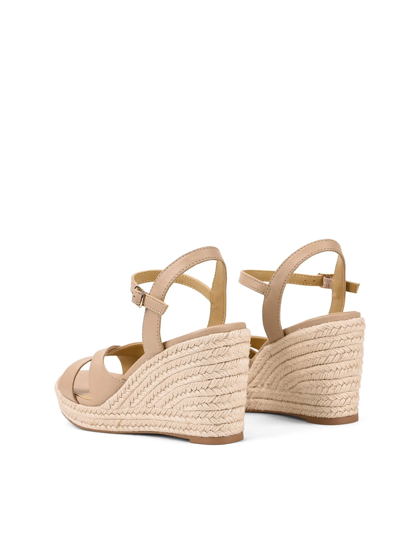 Remmie Rope Wedges - Cuir Nu