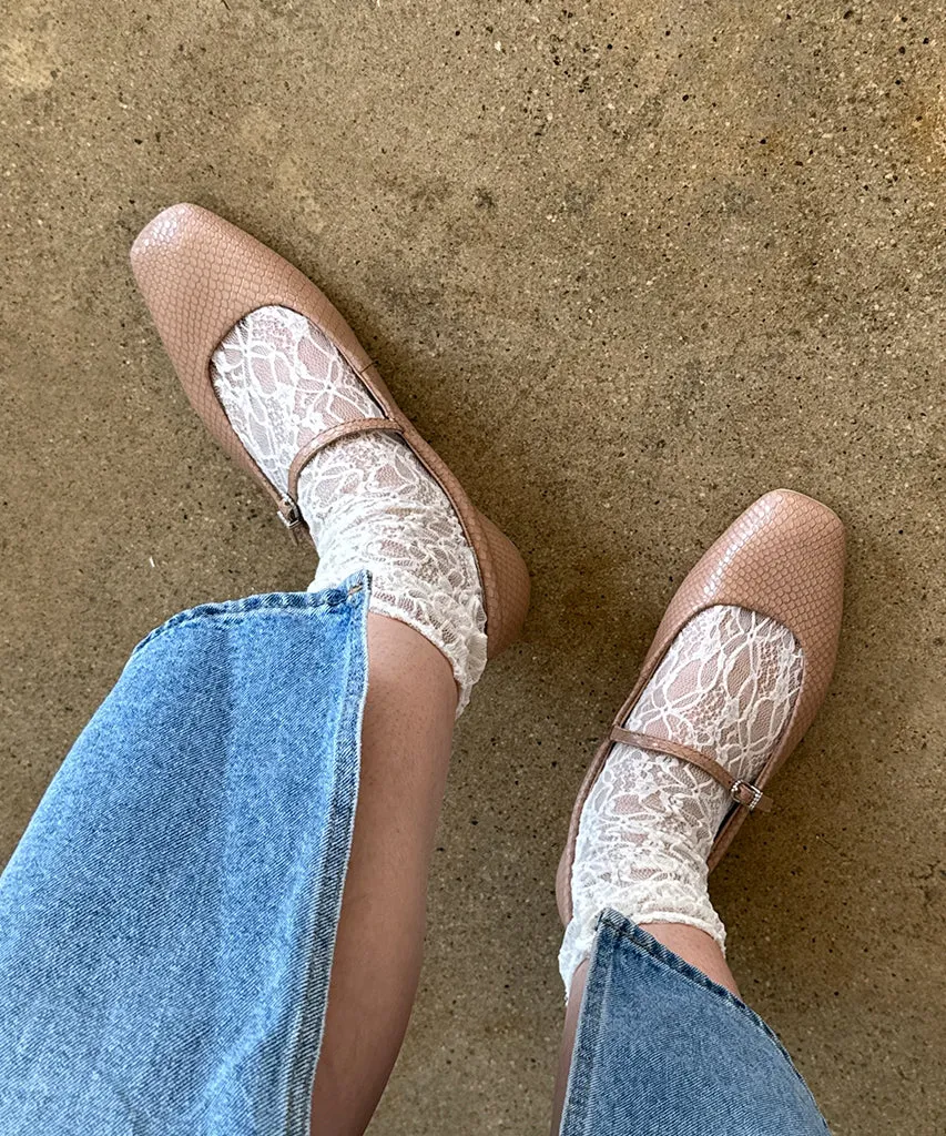 BALLERINES REYES TOFFEE IMPRIMÉ SERPENT