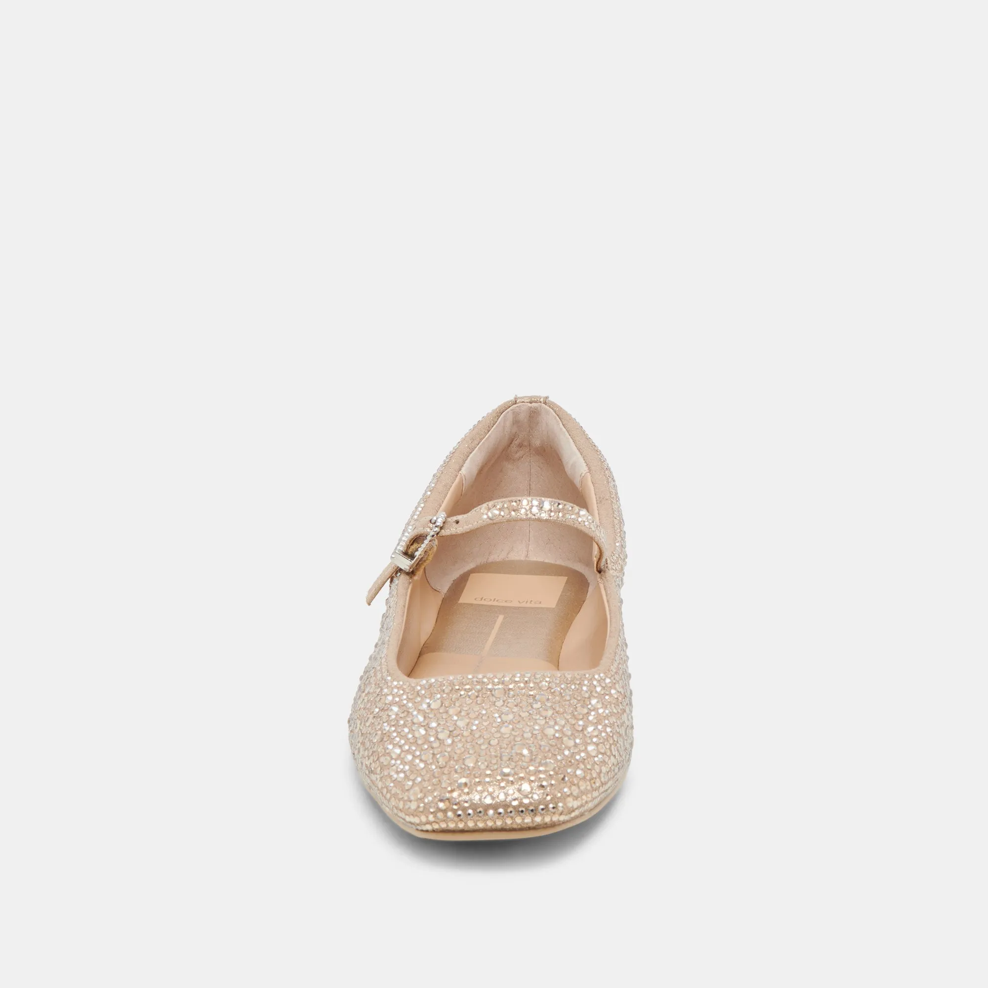 REYES BALLERINES À CRISTAL OR CLAIR CRISTAL