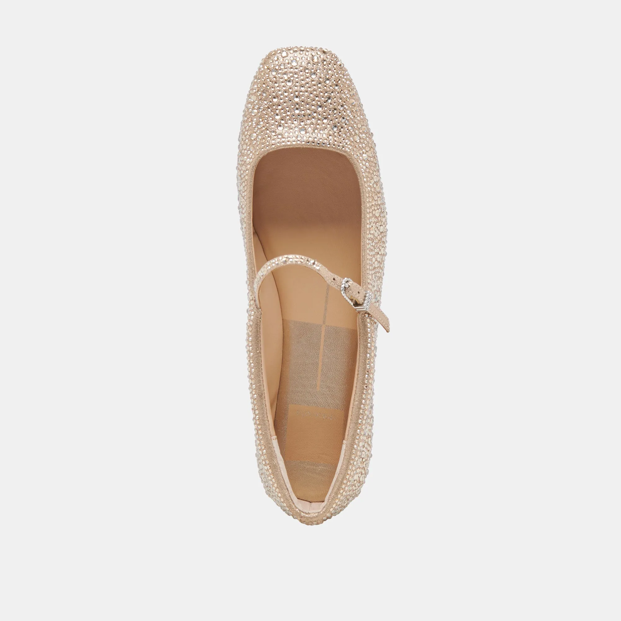 REYES BALLERINES À CRISTAL OR CLAIR CRISTAL