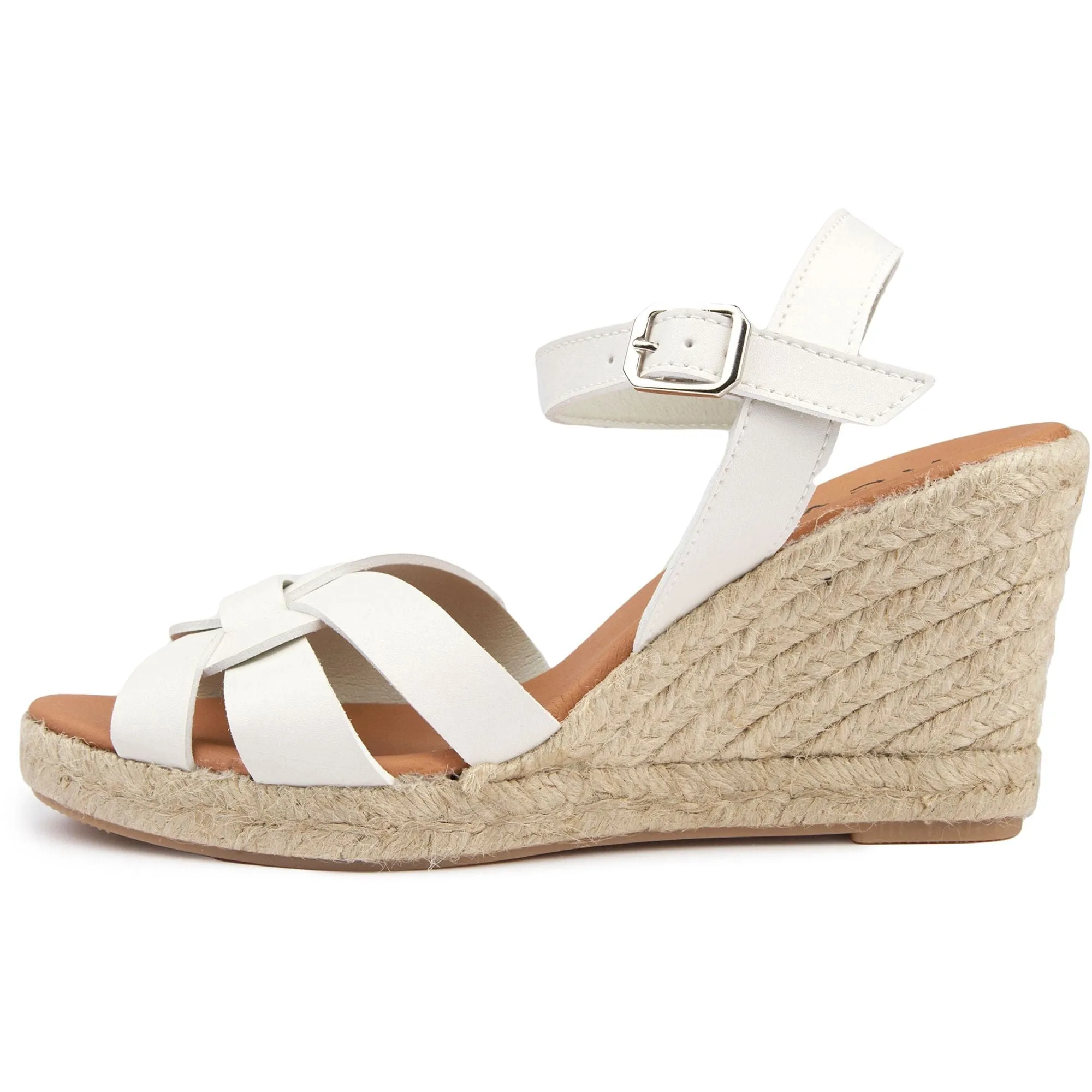 Escarpins compensés en simili-cuir vegan pour femmes Rhubarb | Blanc